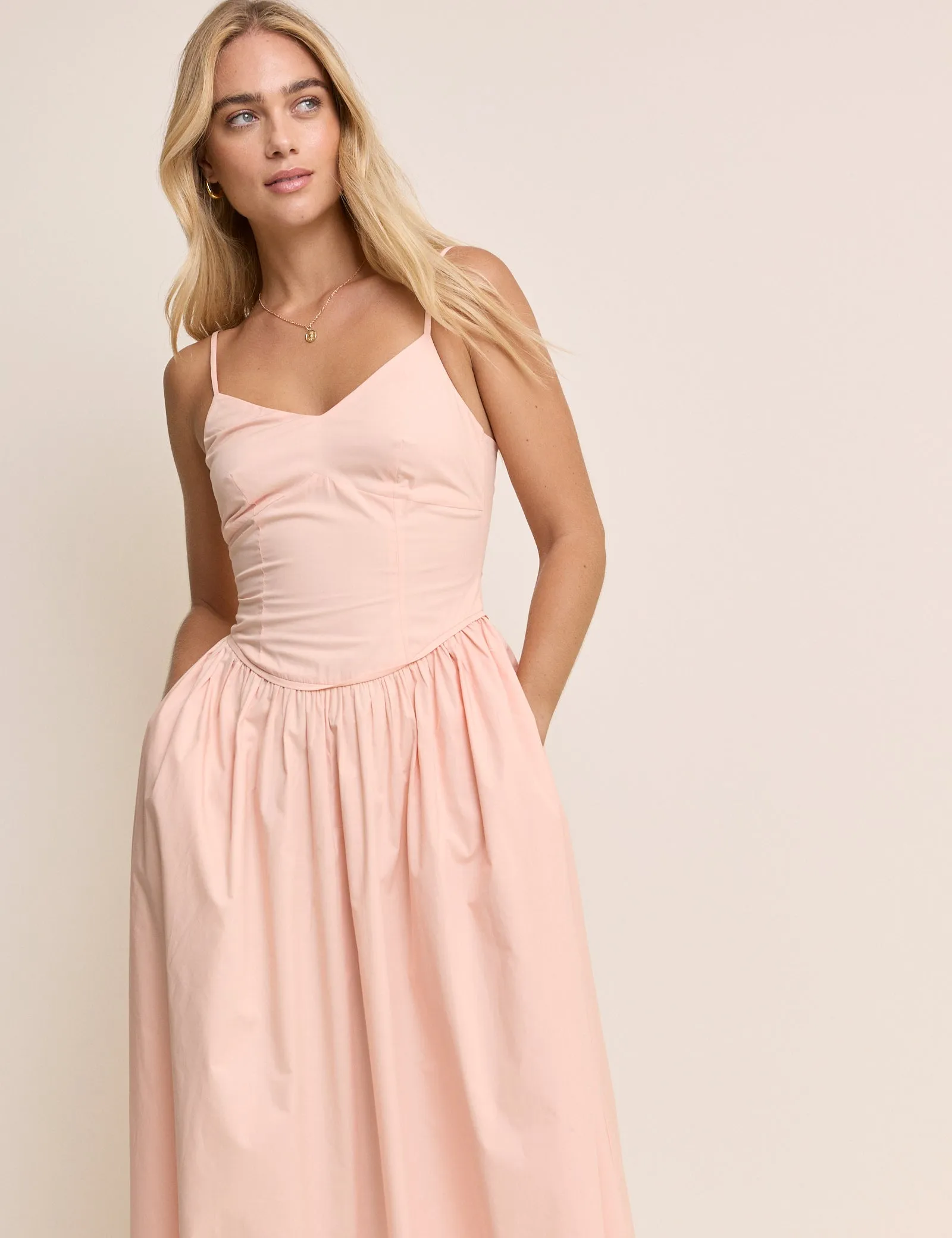 Coral Pink Renley Midi Dress sold by Nobody's Child product image thumbnail 2