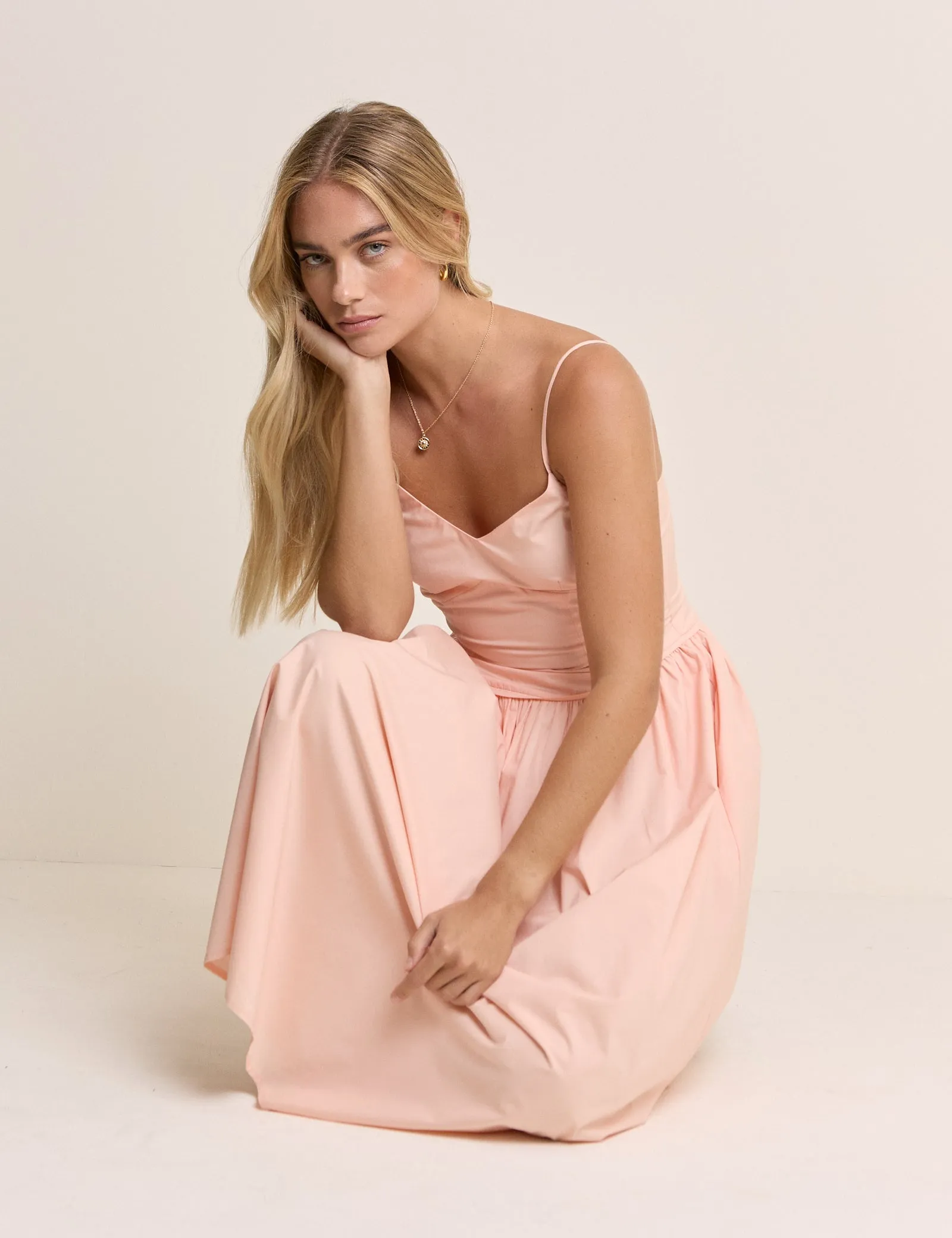Coral Pink Renley Midi Dress sold by Nobody's Child product image thumbnail 3
