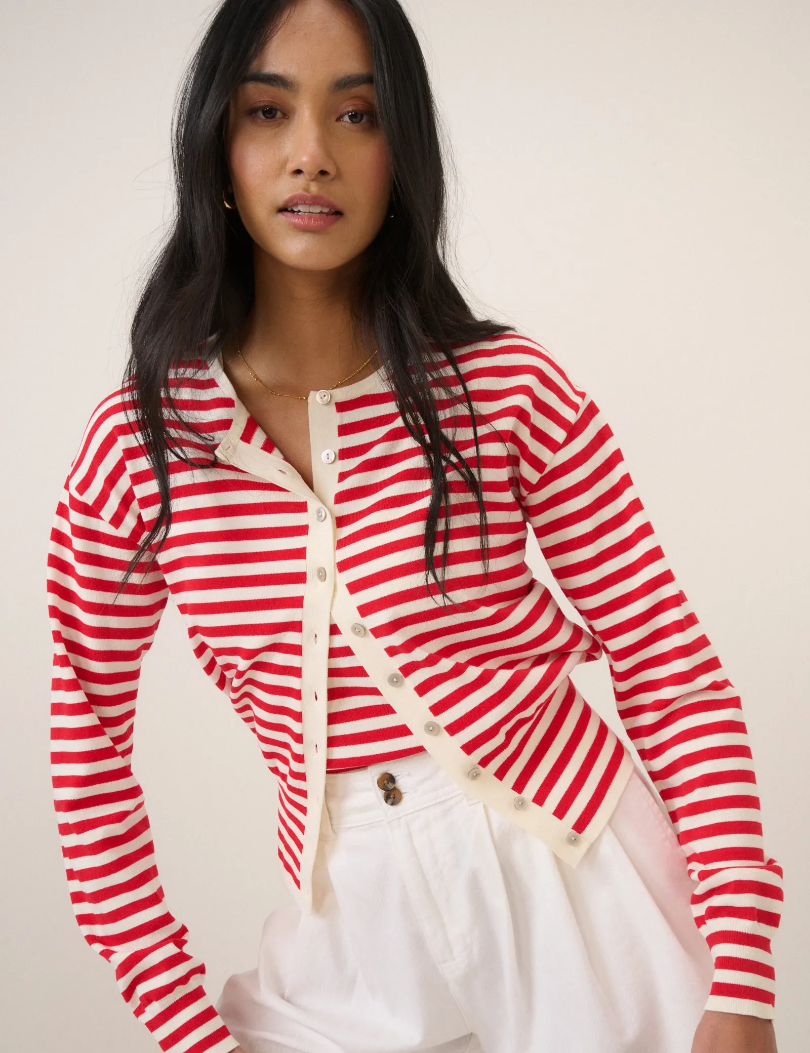 Red Striped Waisted Stripe Vest sold by Nobody's Child product image thumbnail 5