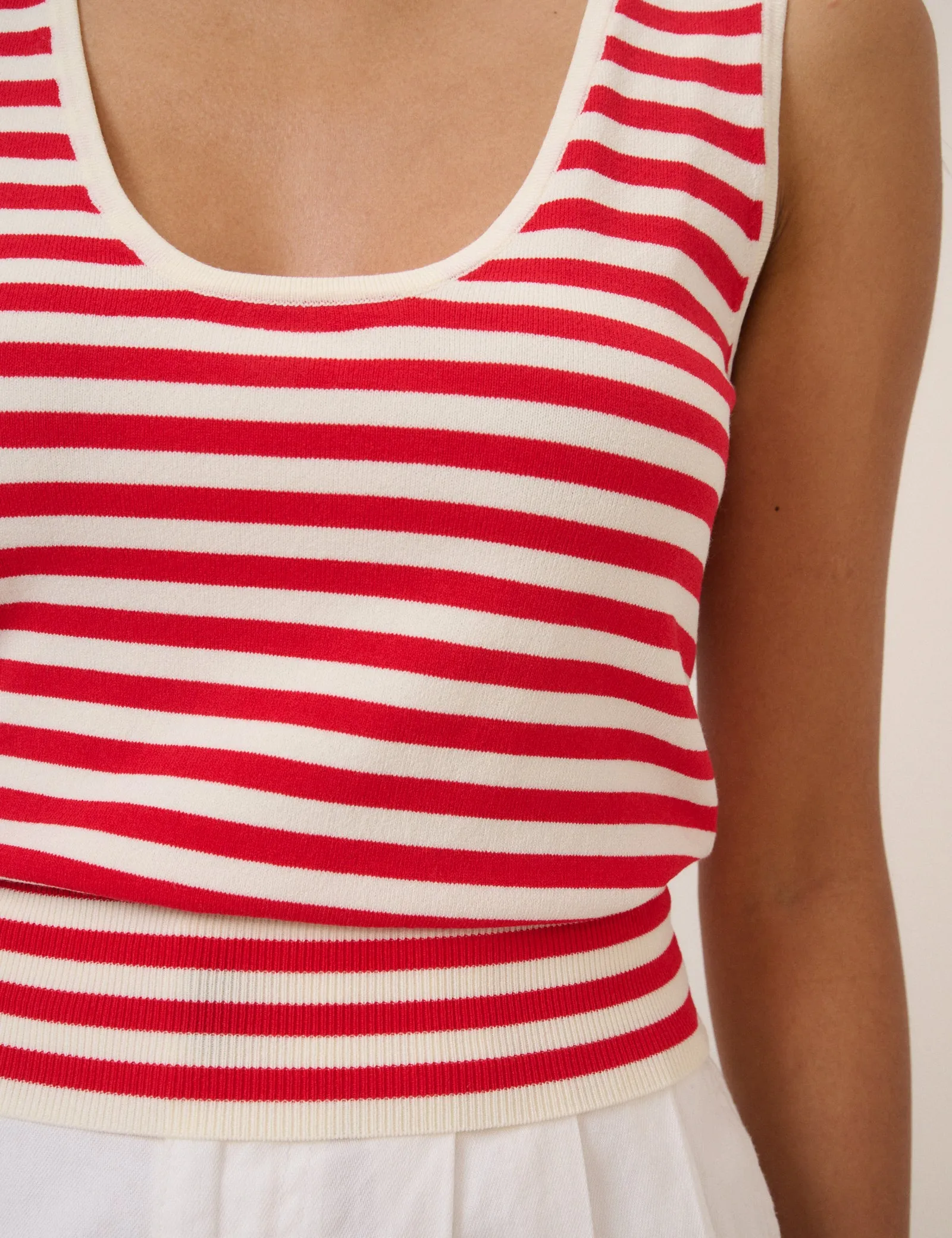 Red Striped Waisted Stripe Vest sold by Nobody's Child product image thumbnail 4
