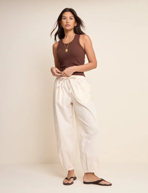 Cream Balloon Leg Trousers sold by Nobody's Child