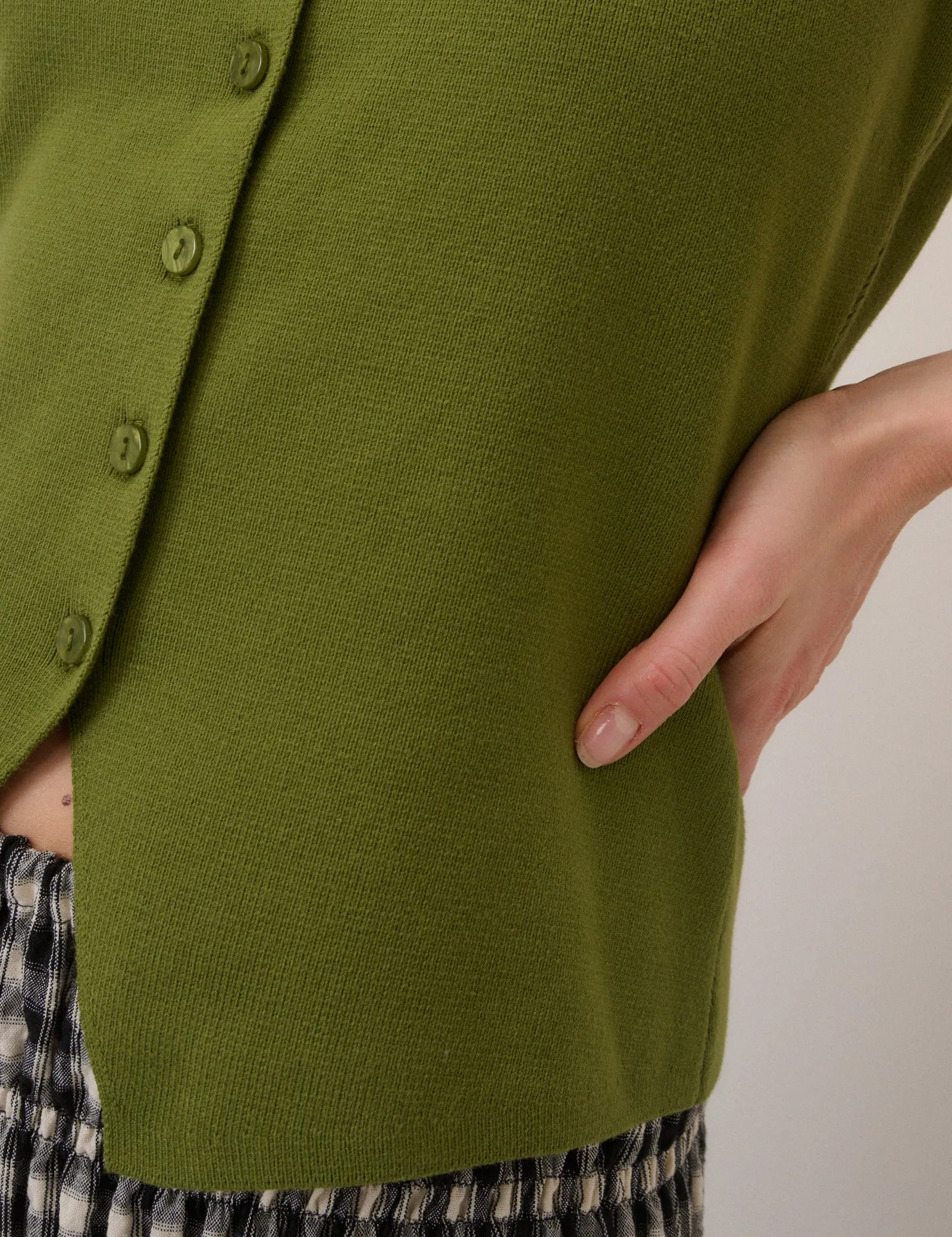 Green Scoop Neck Waistcoat sold by Nobody's Child product image thumbnail 3