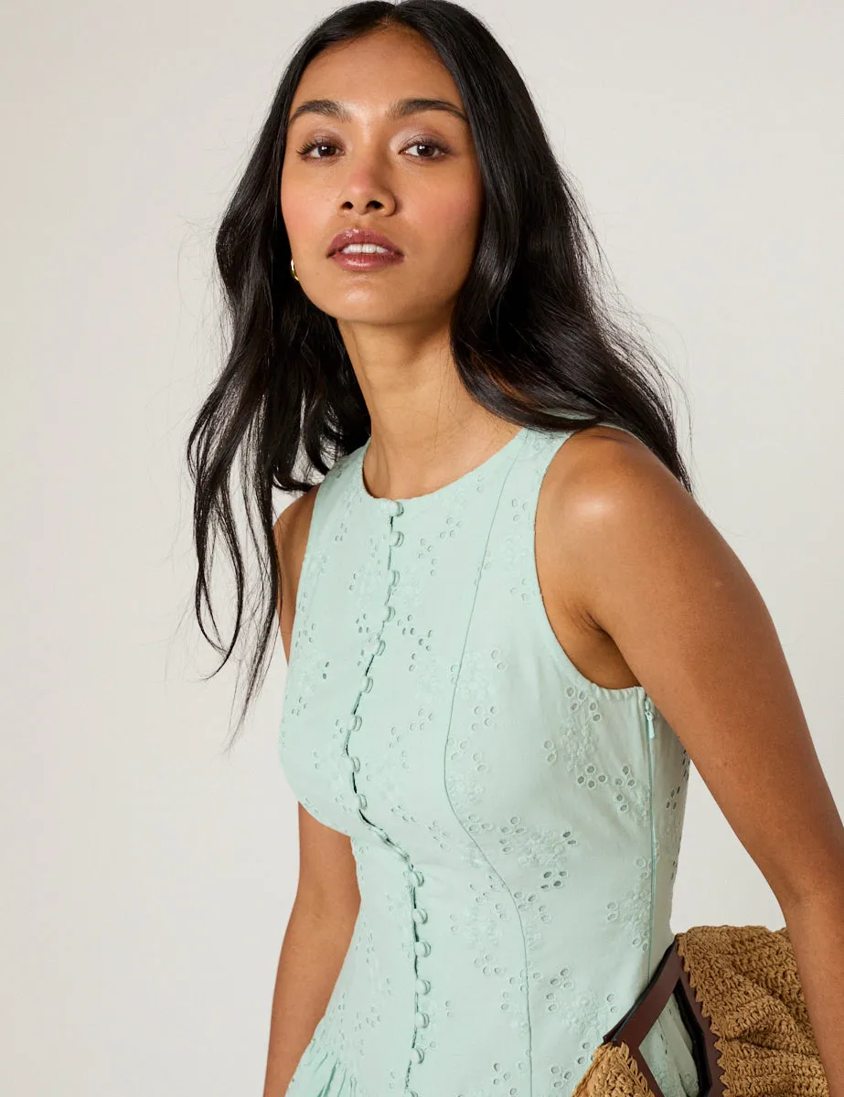 Mint Green Claudia Mini Dress sold by Nobody's Child product image thumbnail 3