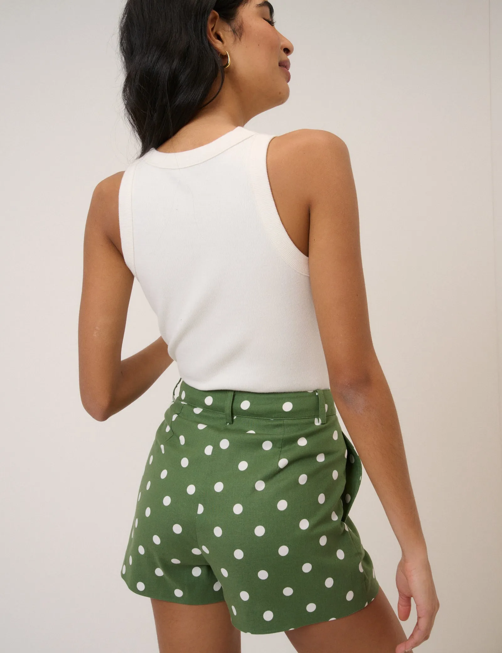 Green Polka Dot Tailored Shorts sold by Nobody's Child product image thumbnail 5
