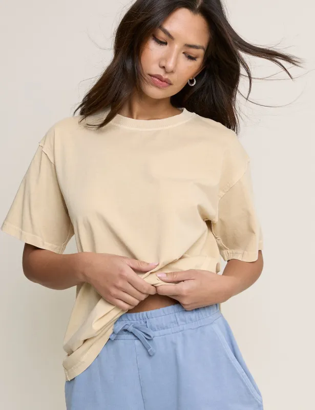 Yellow Raw Edge Relaxed T-shirt made by Nobody's Child