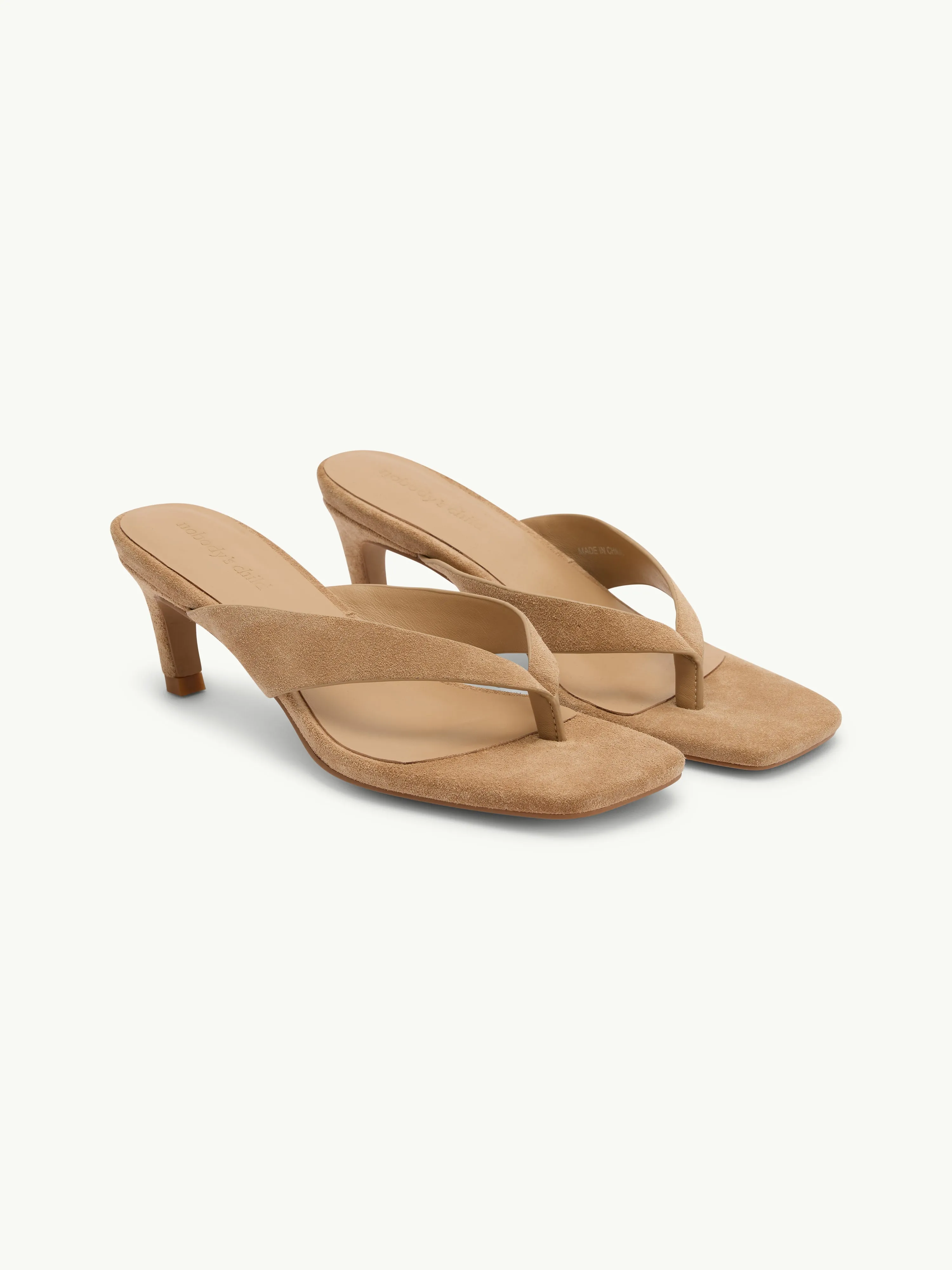 Brown Suede Flip Flop Heel sold by Nobody's Child