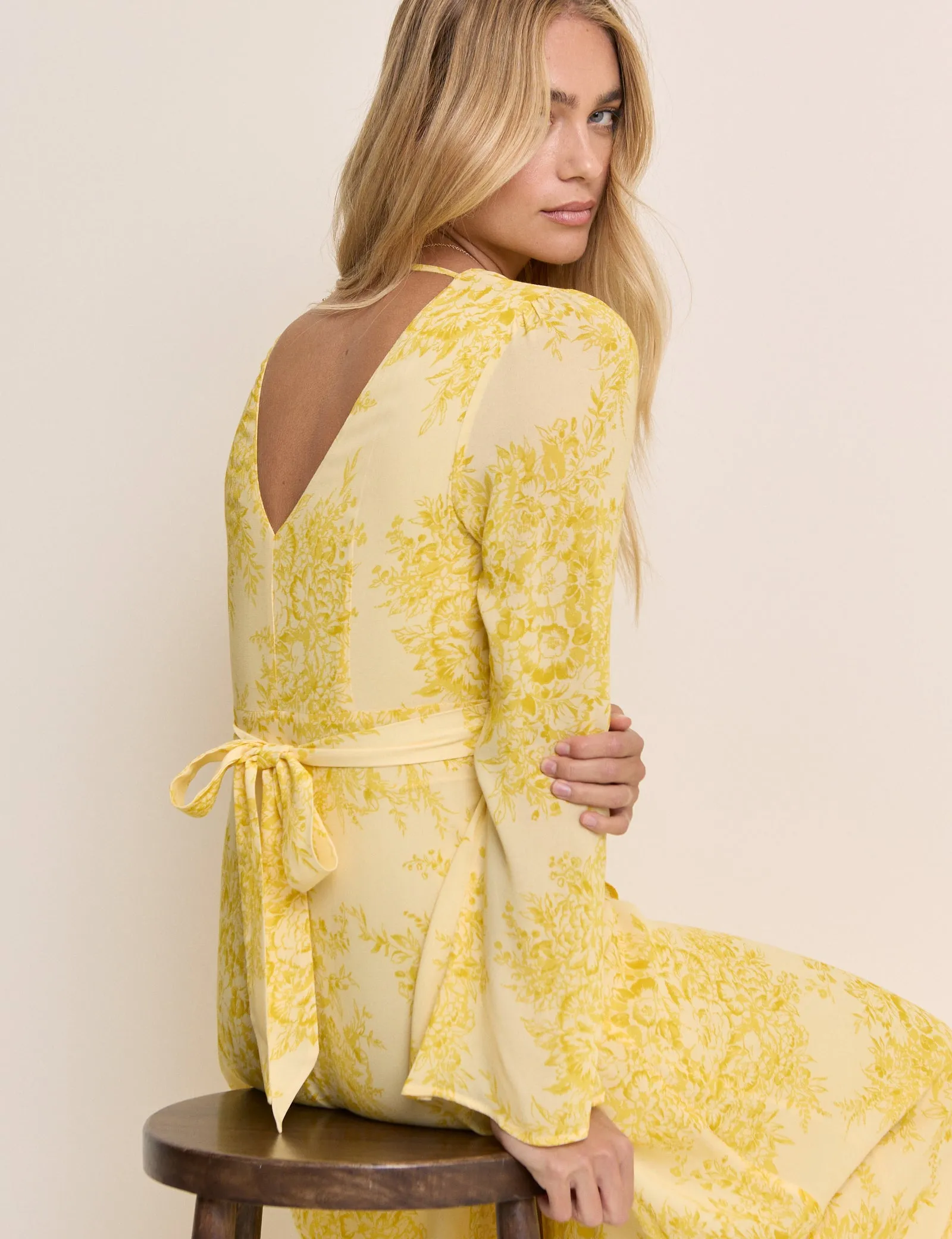 Yellow Floral Karolina Maxi Dress sold by Nobody's Child product image thumbnail 2