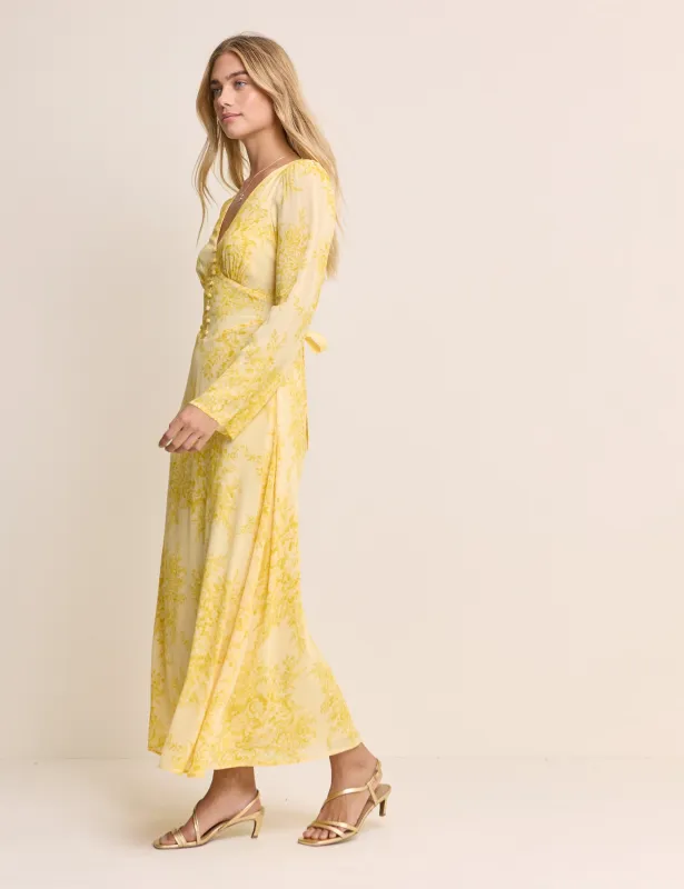 Yellow Floral Karolina Maxi Dress made by Nobody's Child