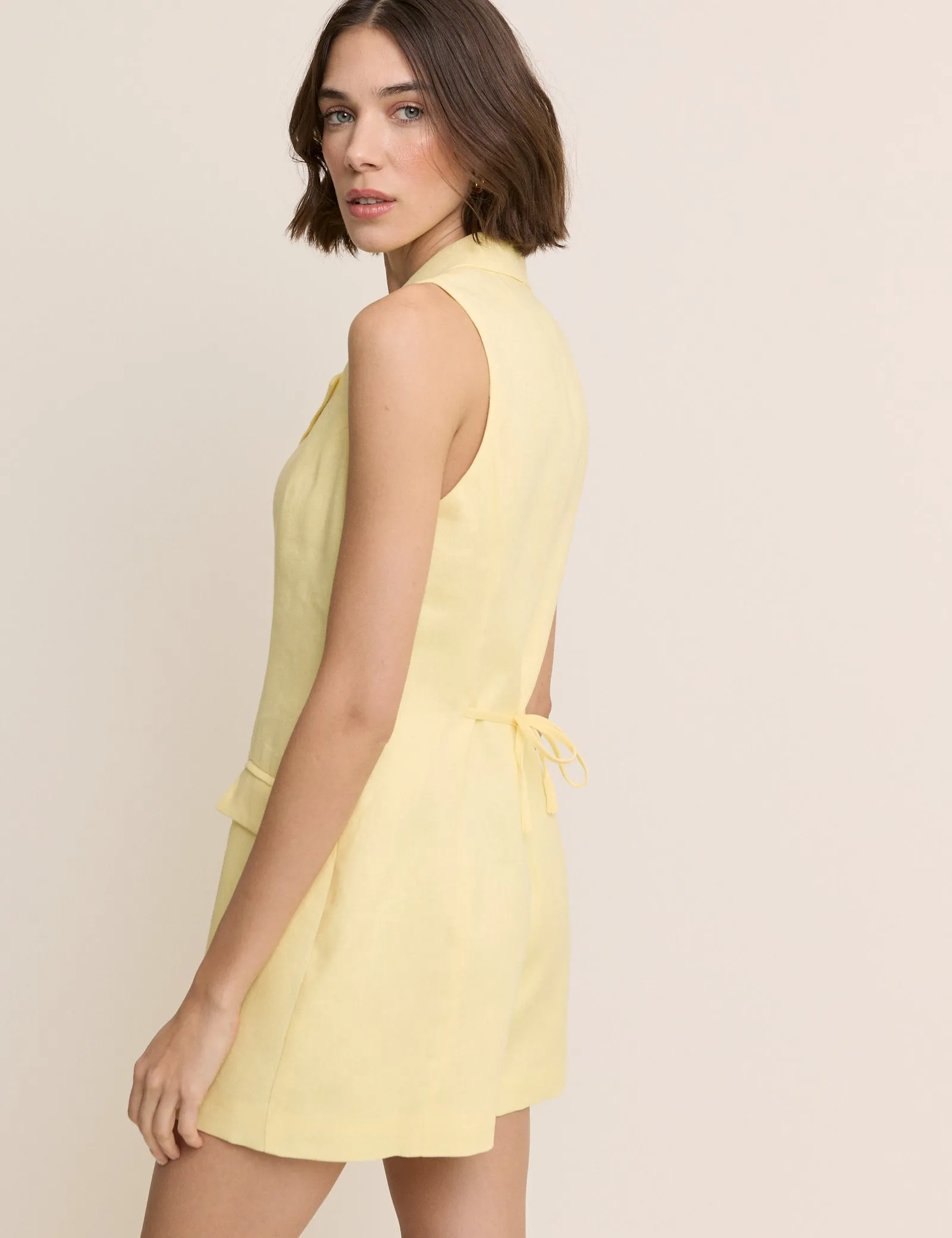 Butter Yellow Tailored Playsuit sold by Nobody's Child product image thumbnail 5