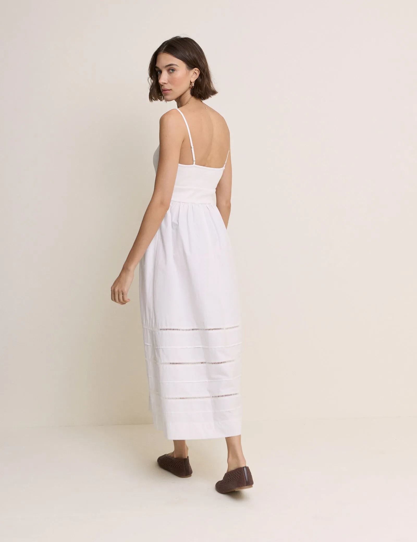 White Strappy Tiered Goldie Midi Dress sold by Nobody's Child product image thumbnail 5