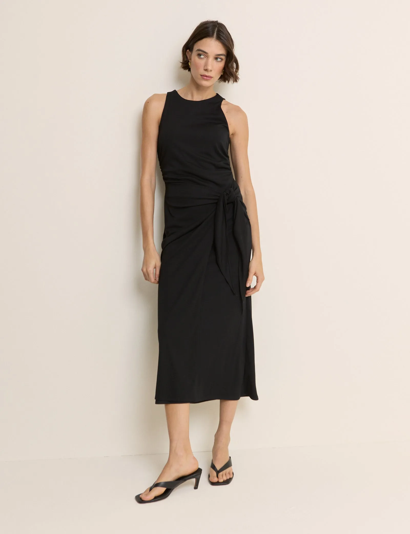Black Tie Detail Harper Midi Dress sold by Nobody's Child