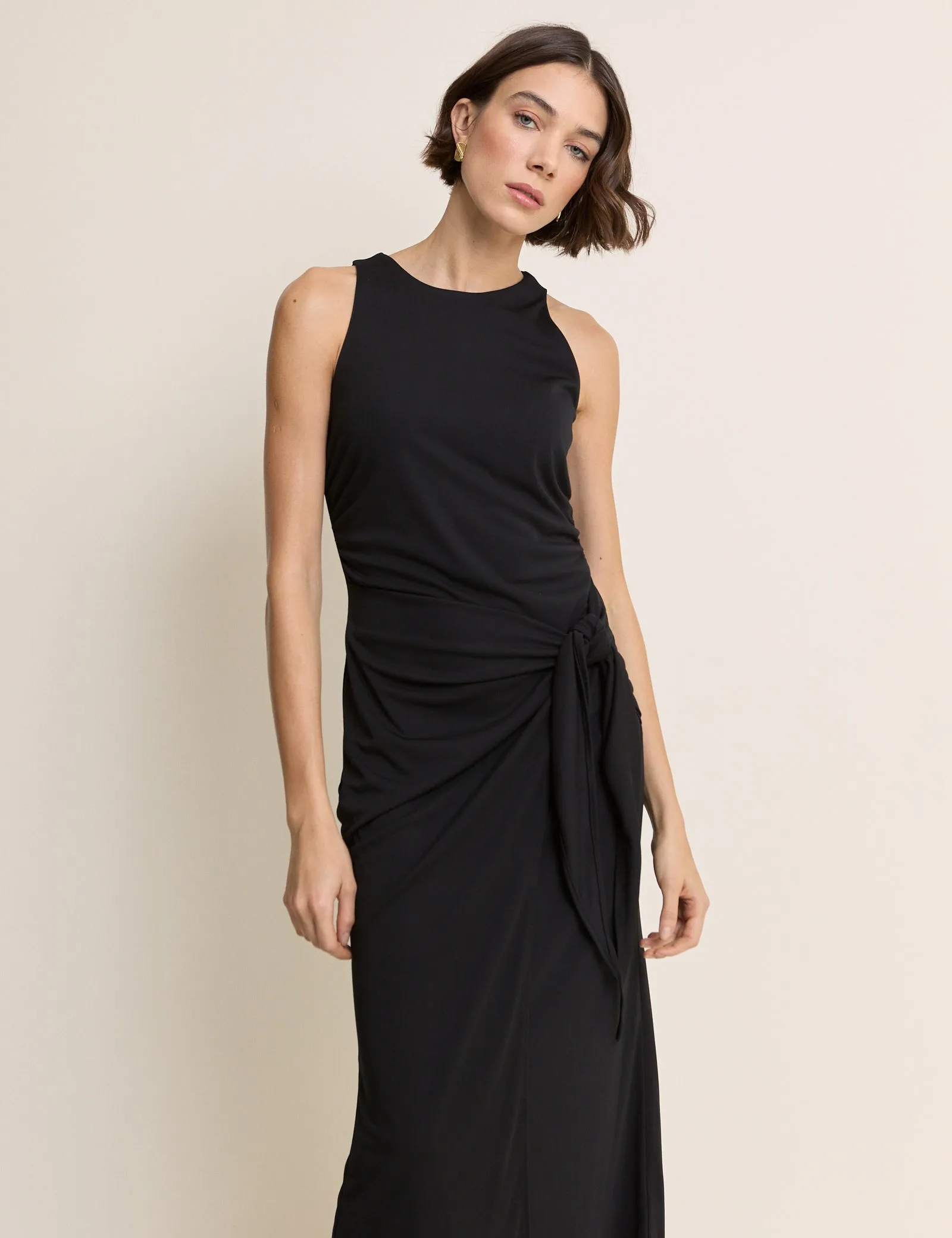 Black Tie Detail Harper Midi Dress sold by Nobody's Child product image thumbnail 3