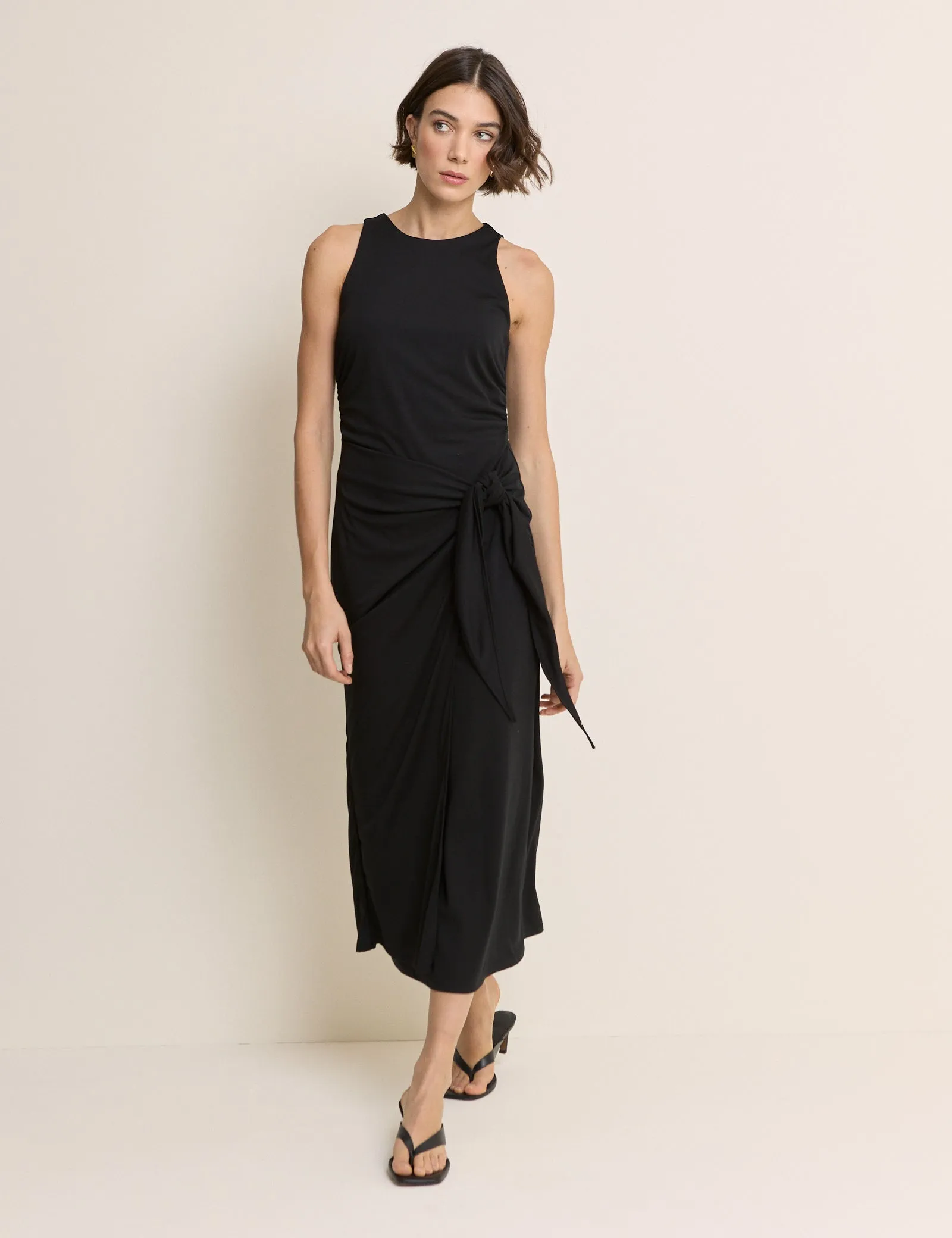Black Tie Detail Harper Midi Dress sold by Nobody's Child product image thumbnail 4