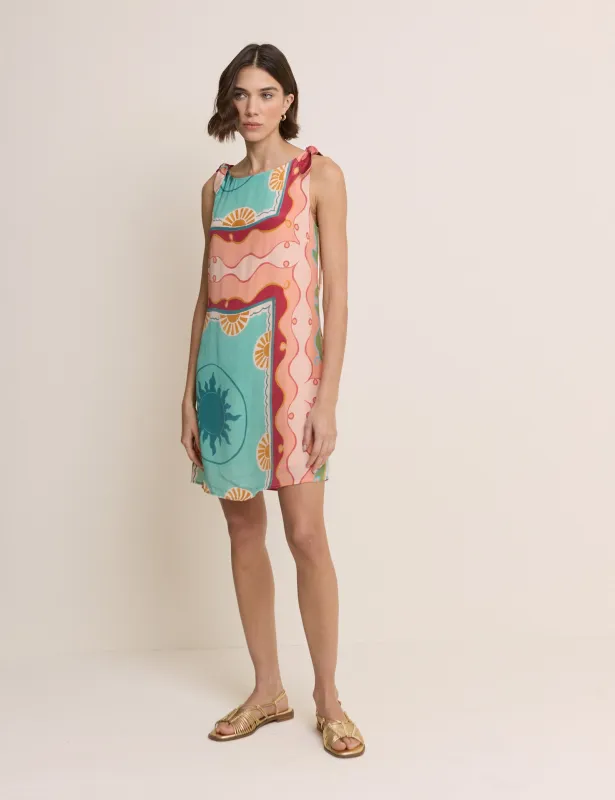 Coral Print Shift Lilly Mini Dress made by Nobody's Child