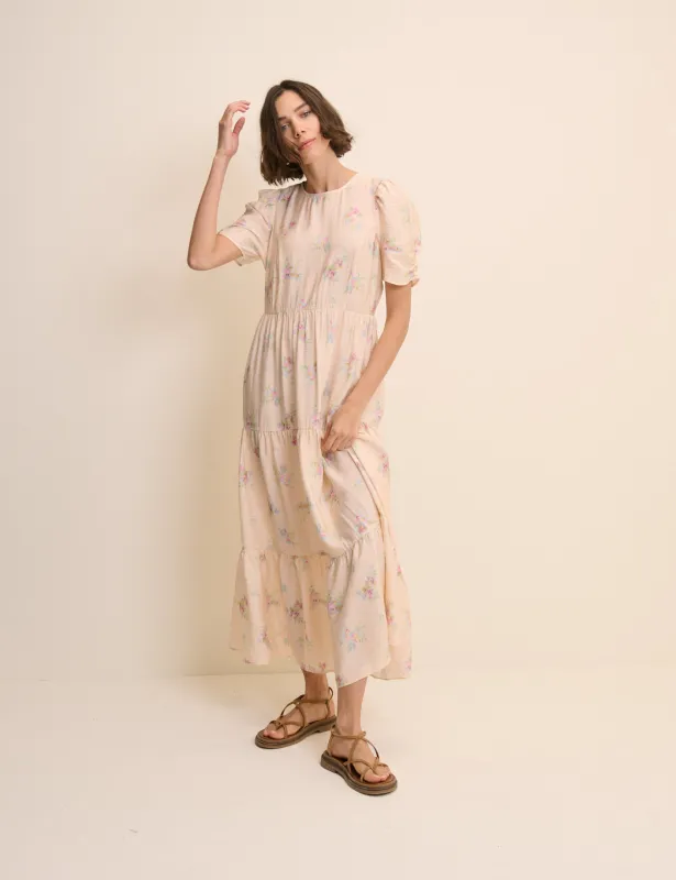 Pink Floral Hudson Midi Dress made by Nobody's Child