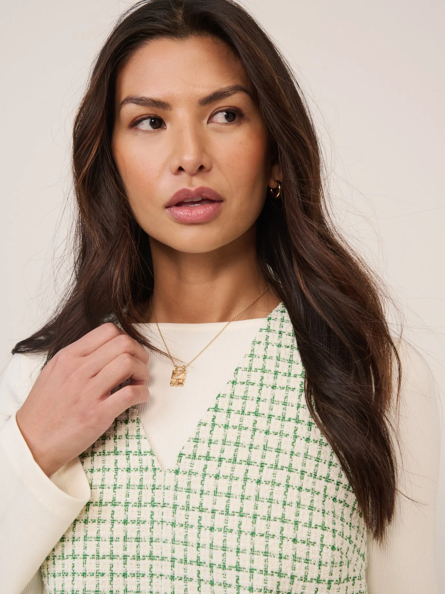 Green Boucle Shift Mini Dress sold by Nobody's Child product image thumbnail 5