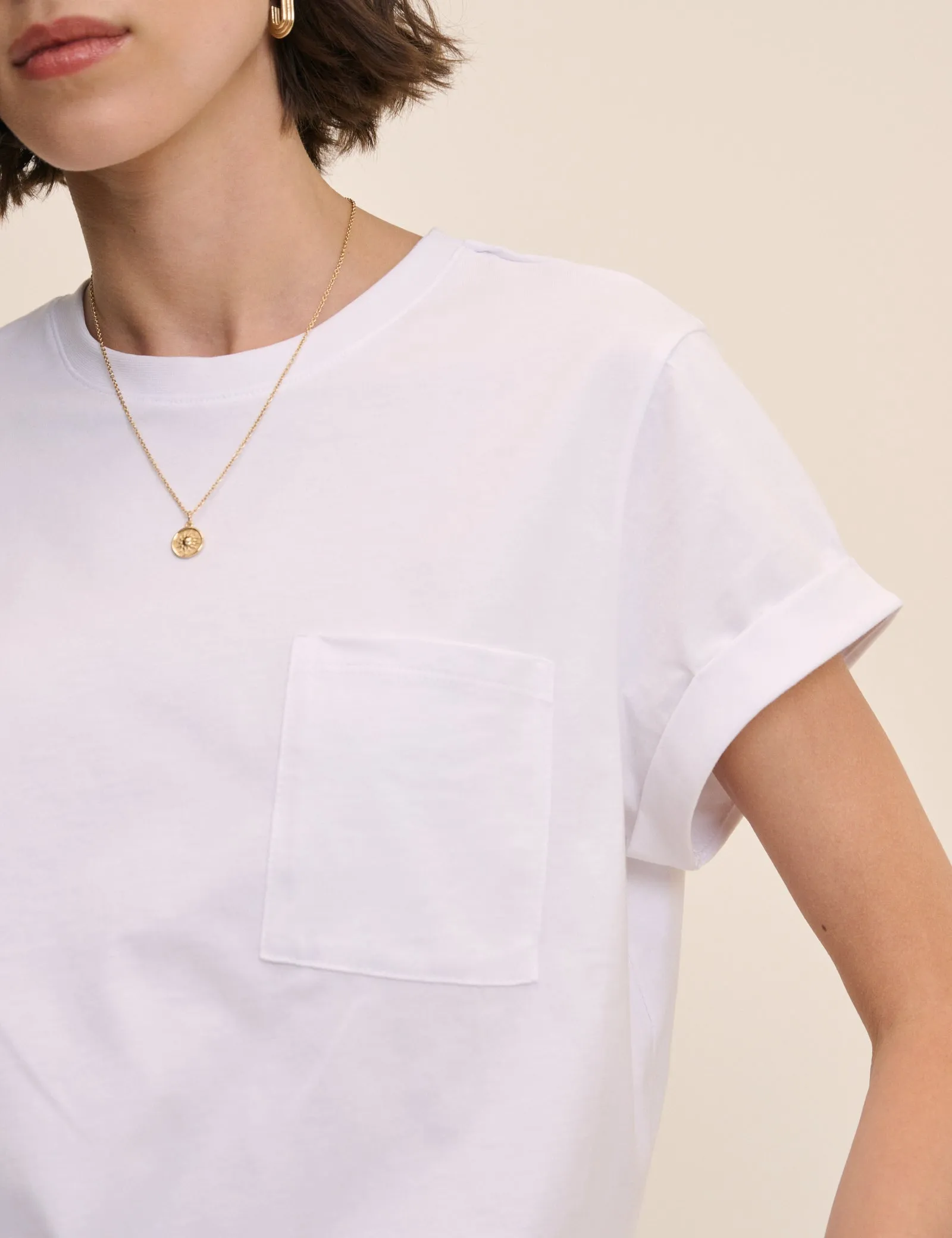 White Pocket Front T-Shirt sold by Nobody's Child product image thumbnail 2