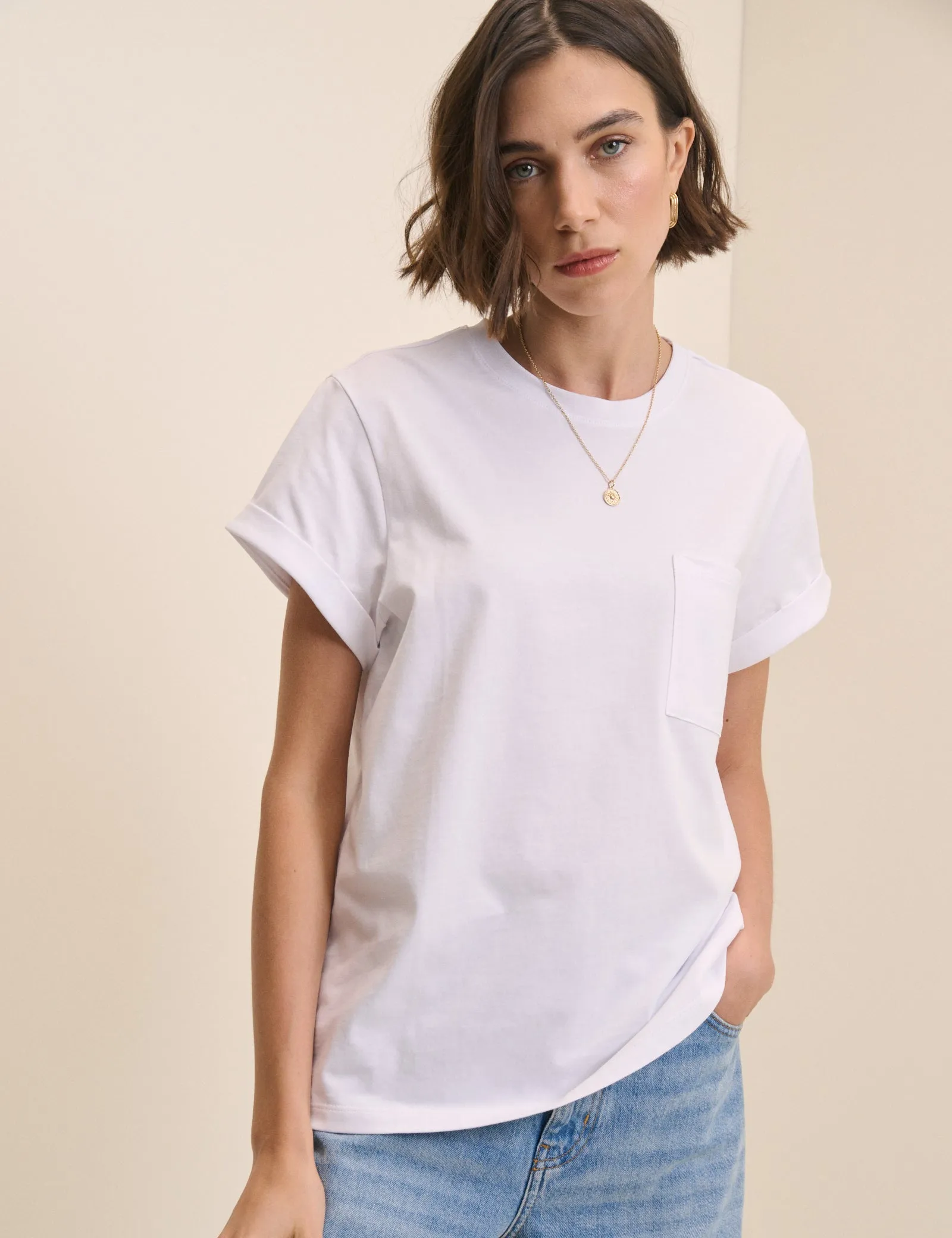 White Pocket Front T-Shirt sold by Nobody's Child product image thumbnail 3