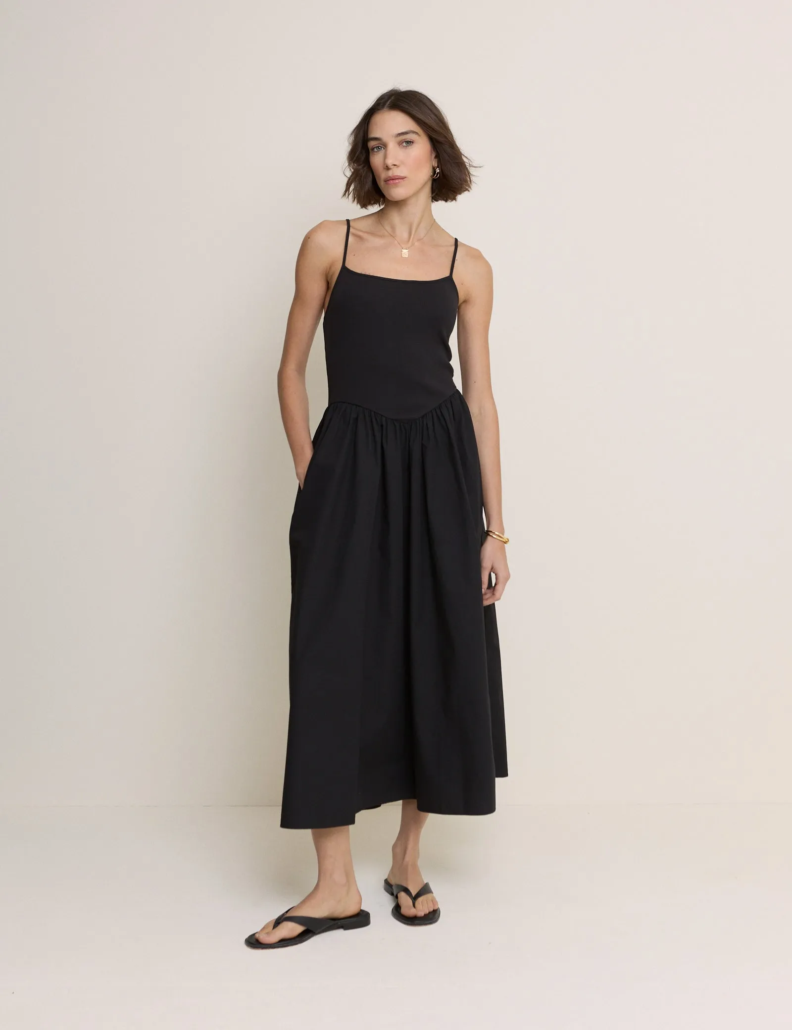 Black Madelyn Midi Dress sold by Nobody's Child