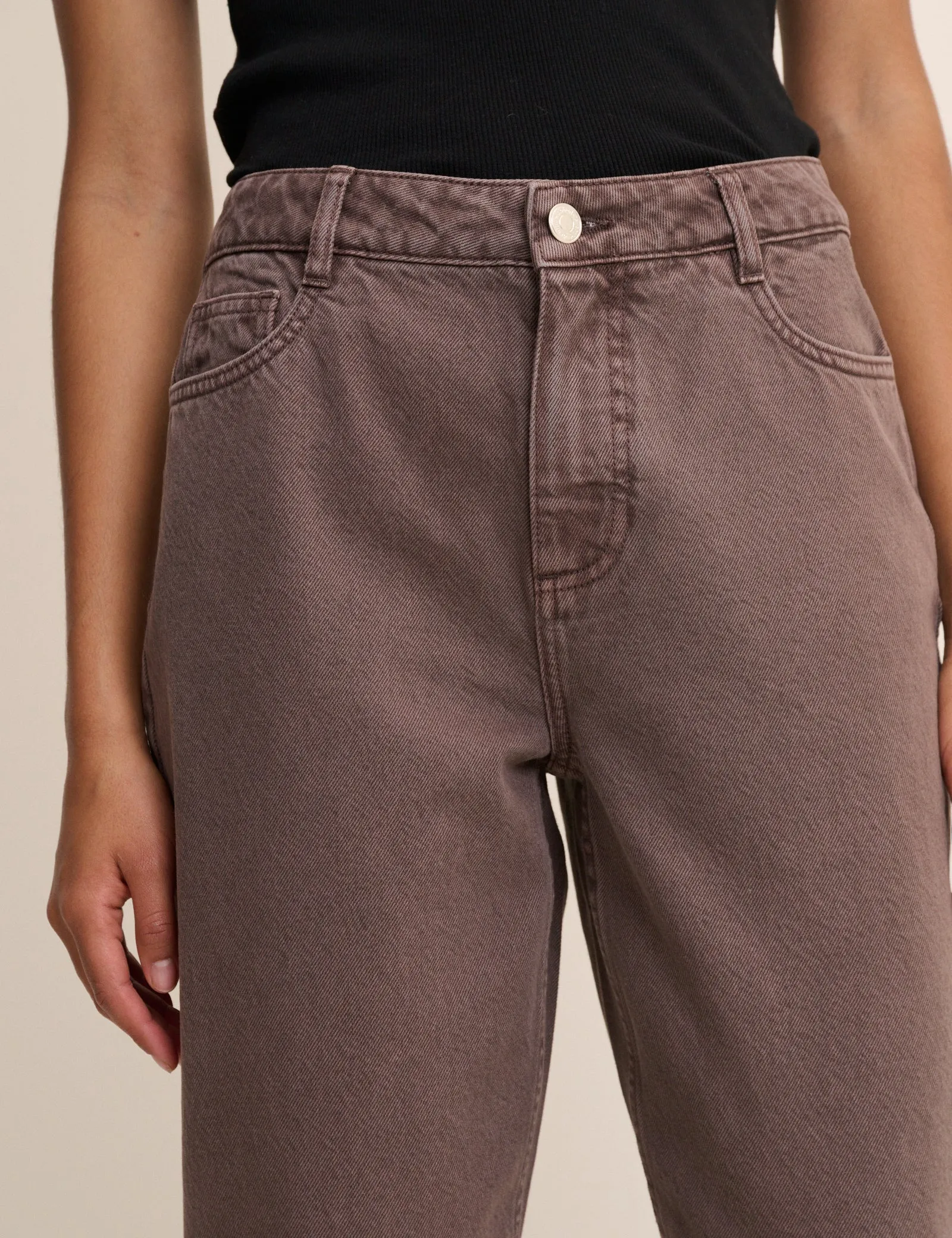 Brown Putney Barrel Leg Jeans sold by Nobody's Child product image thumbnail 3