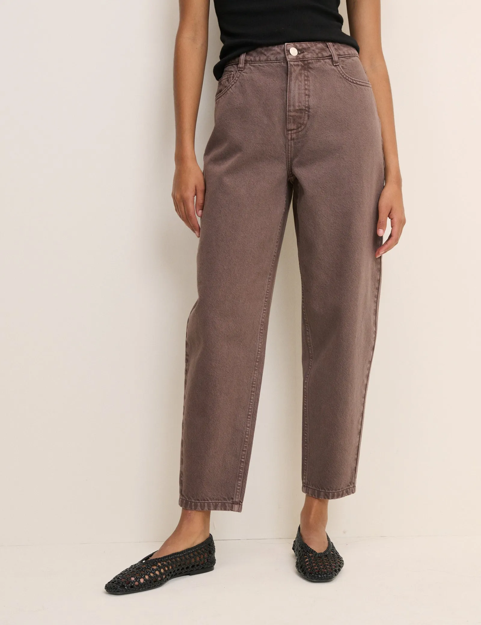 Brown Putney Barrel Leg Jeans sold by Nobody's Child product image thumbnail 2