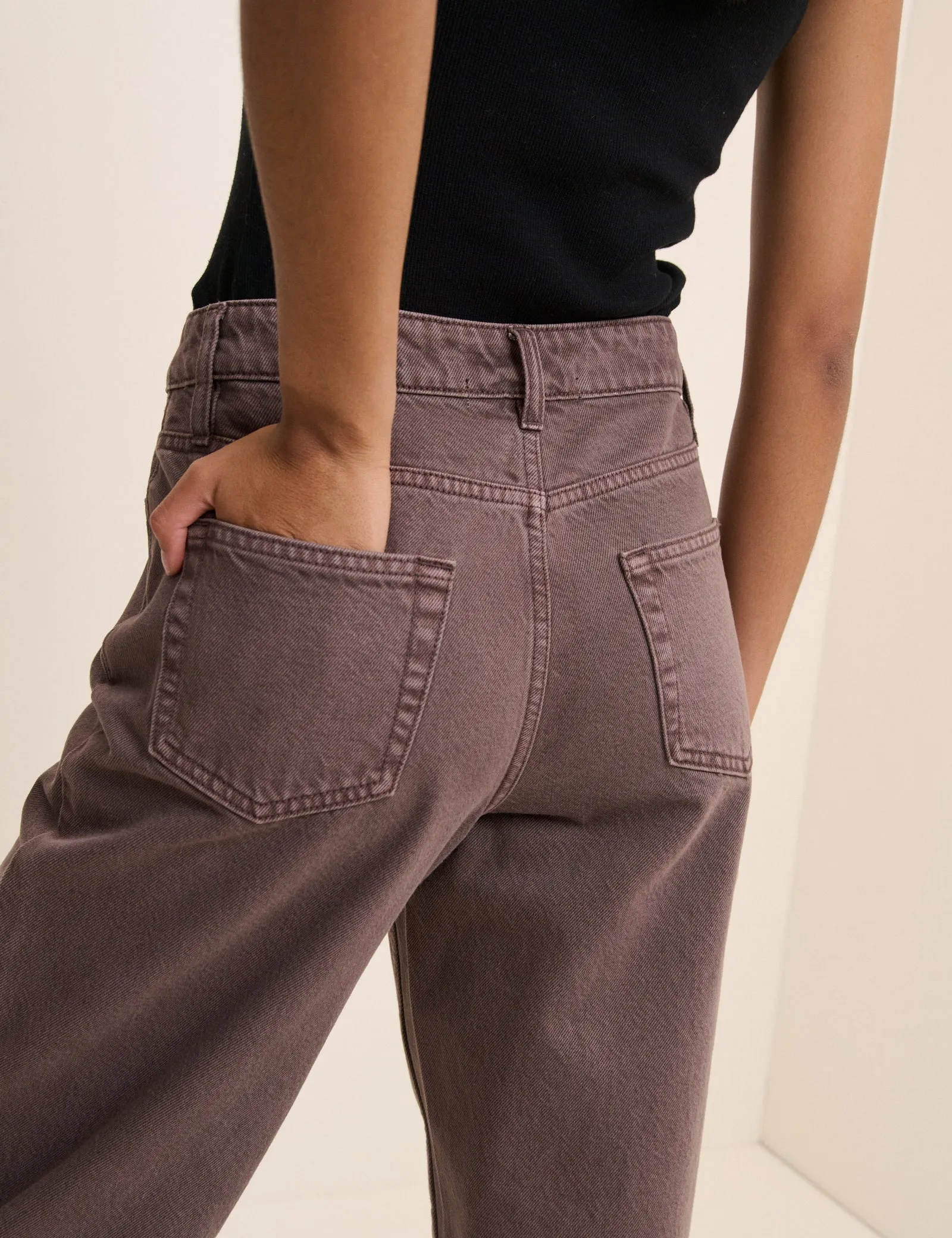 Brown Putney Barrel Leg Jeans sold by Nobody's Child product image thumbnail 5