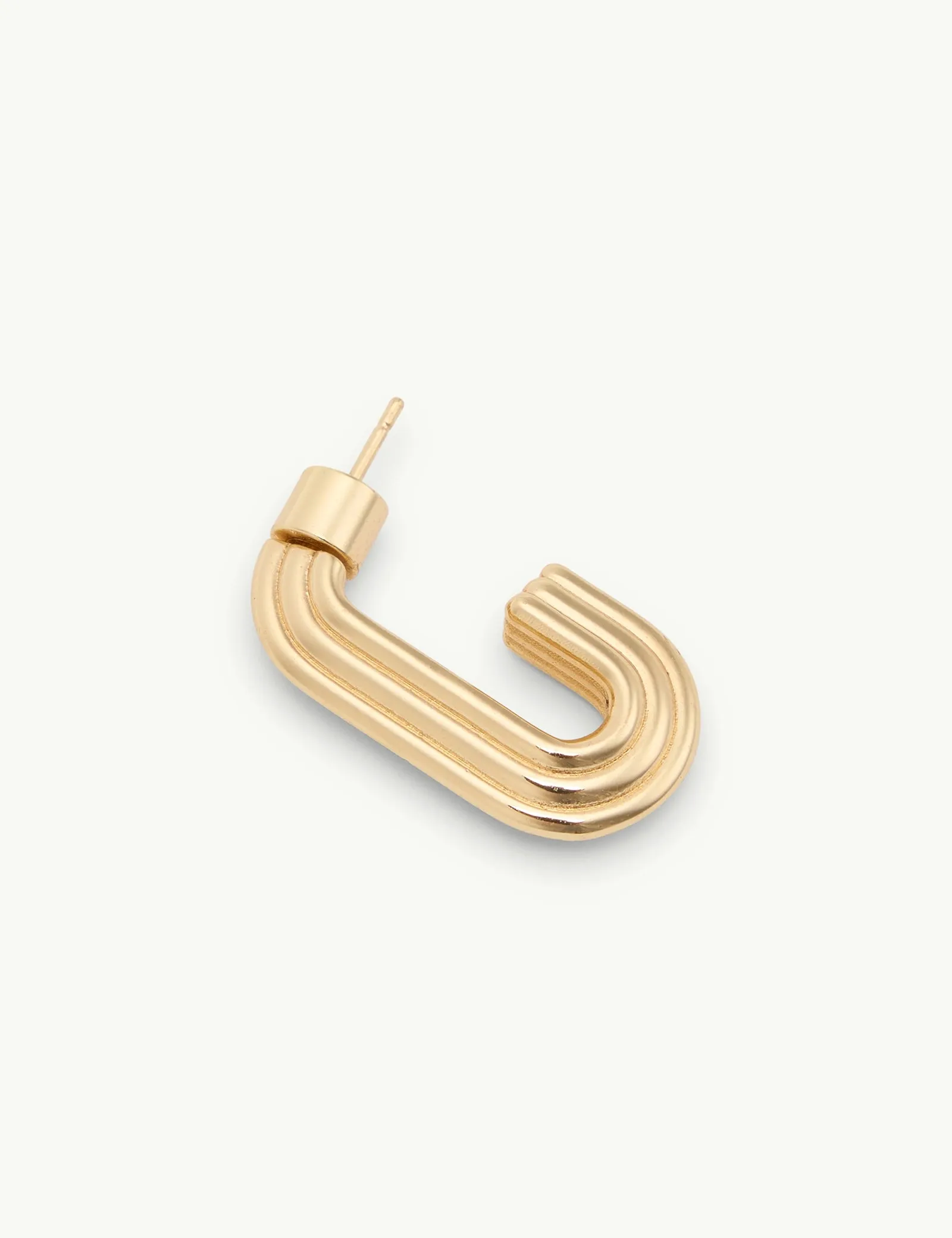 Gold Plated Elongated Hoop Earrings sold by Nobody's Child product image thumbnail 2