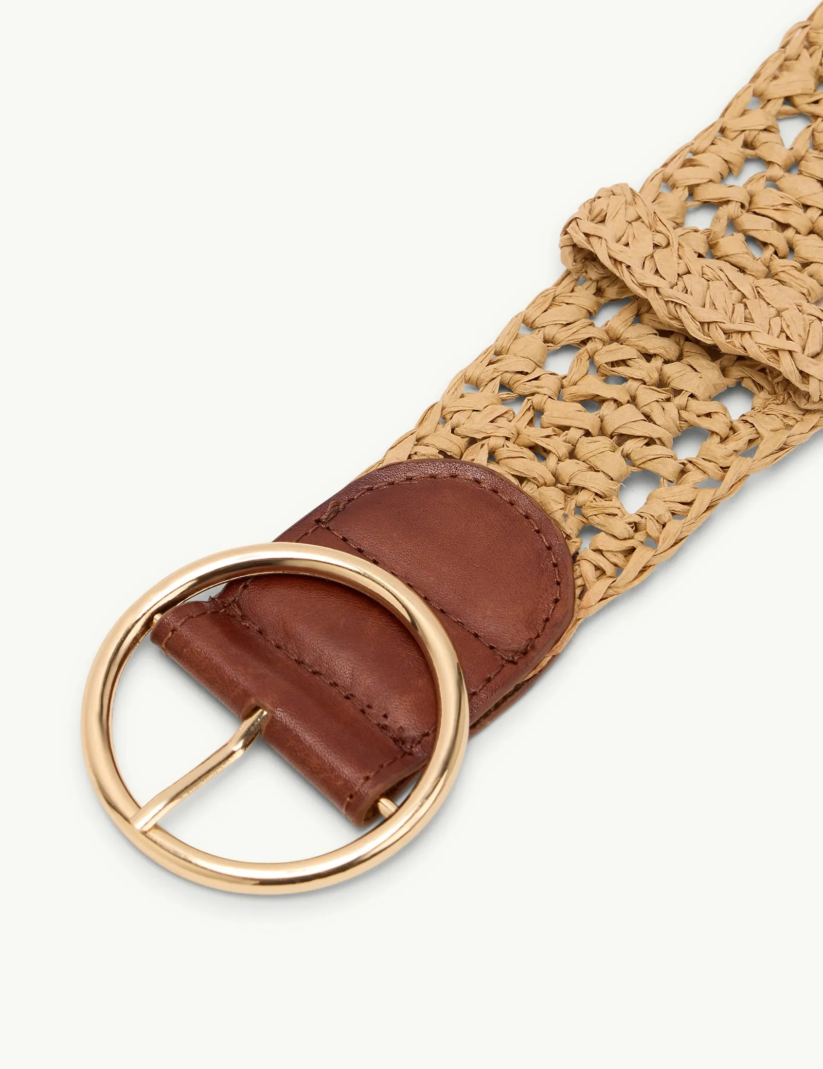 Tan Raffia Belt sold by Nobody's Child product image thumbnail 4