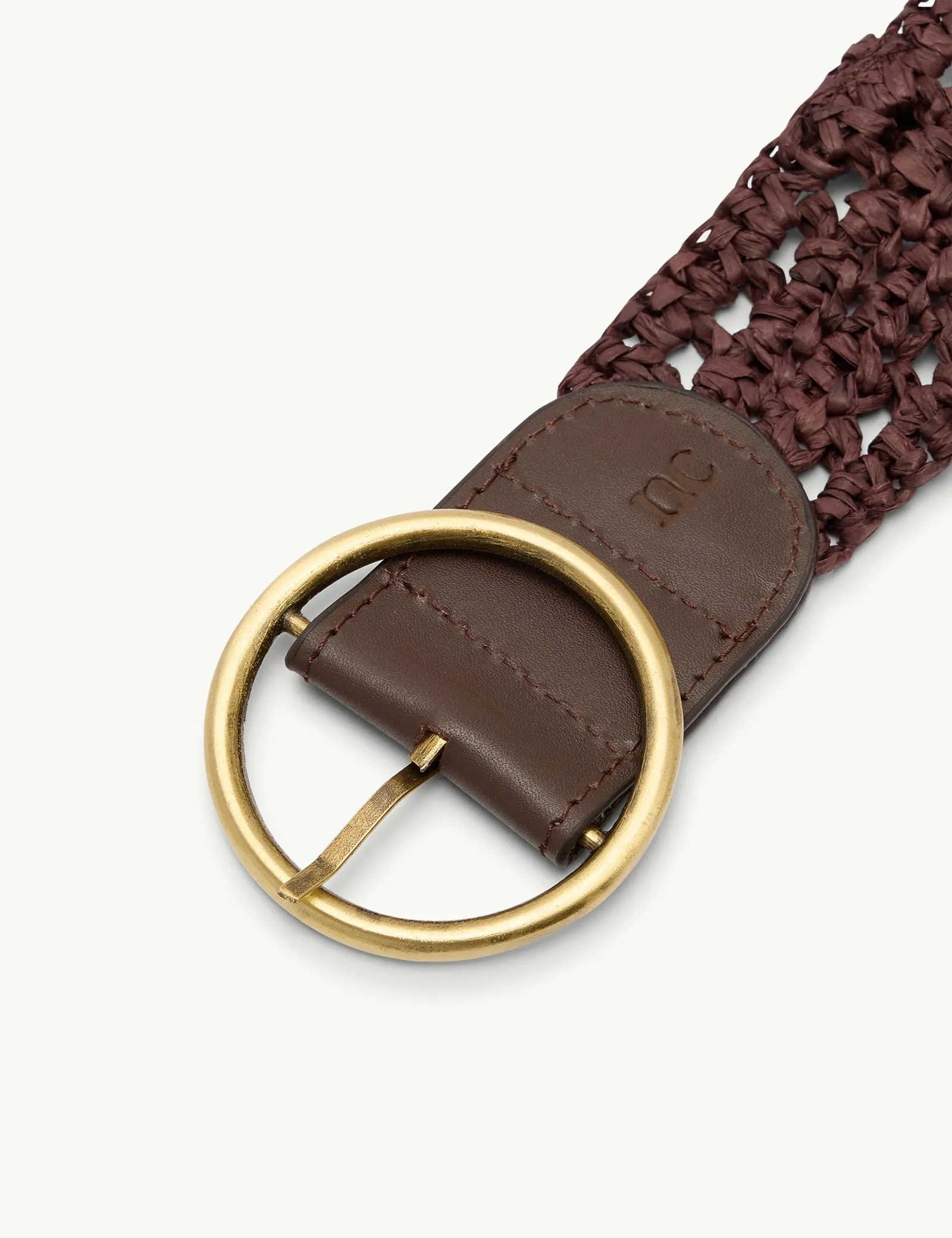 Chocolate Brown Raffia Belt sold by Nobody's Child product image thumbnail 4