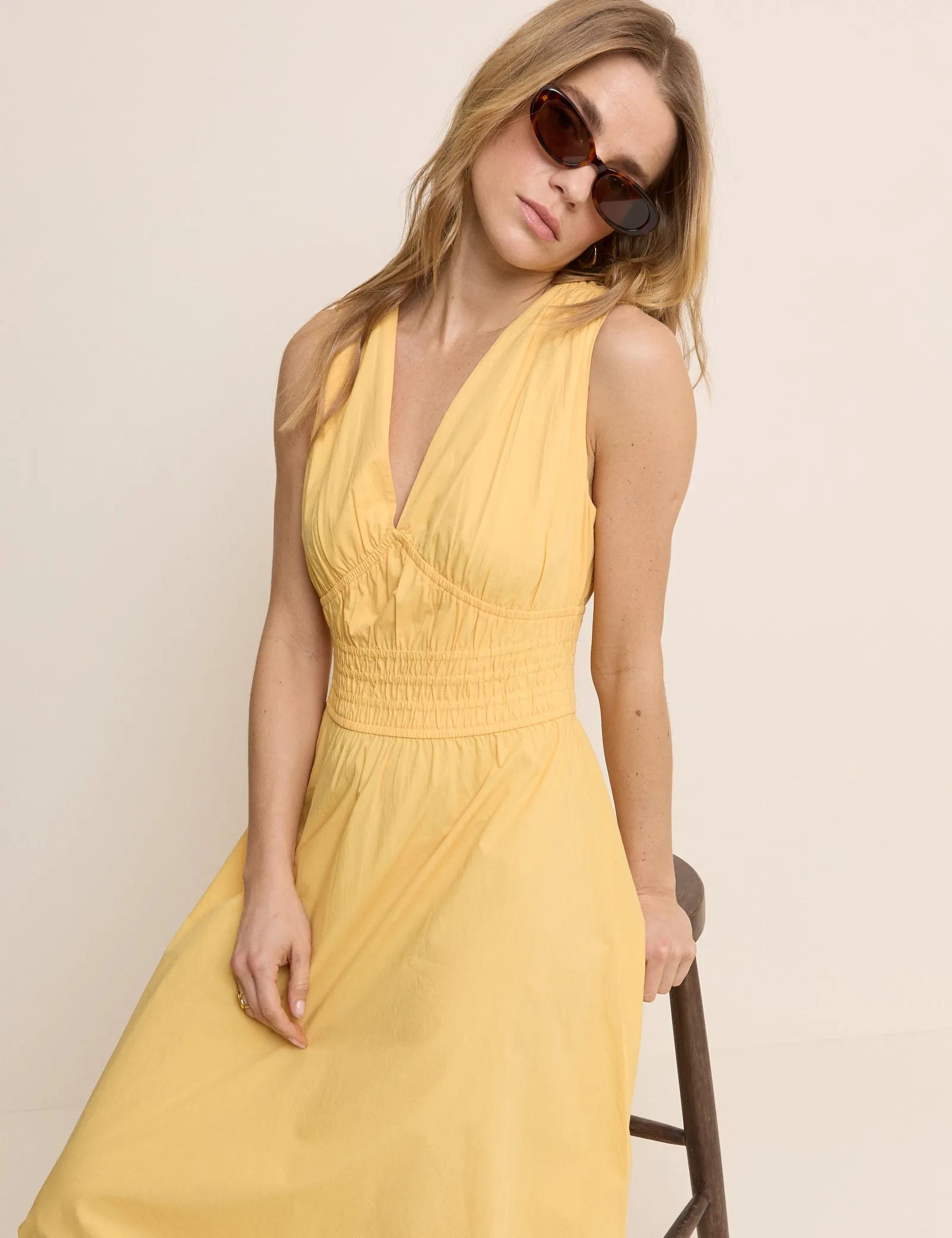 Yellow Sleeveless Angelica Maxi Dress sold by Nobody's Child product image thumbnail 2