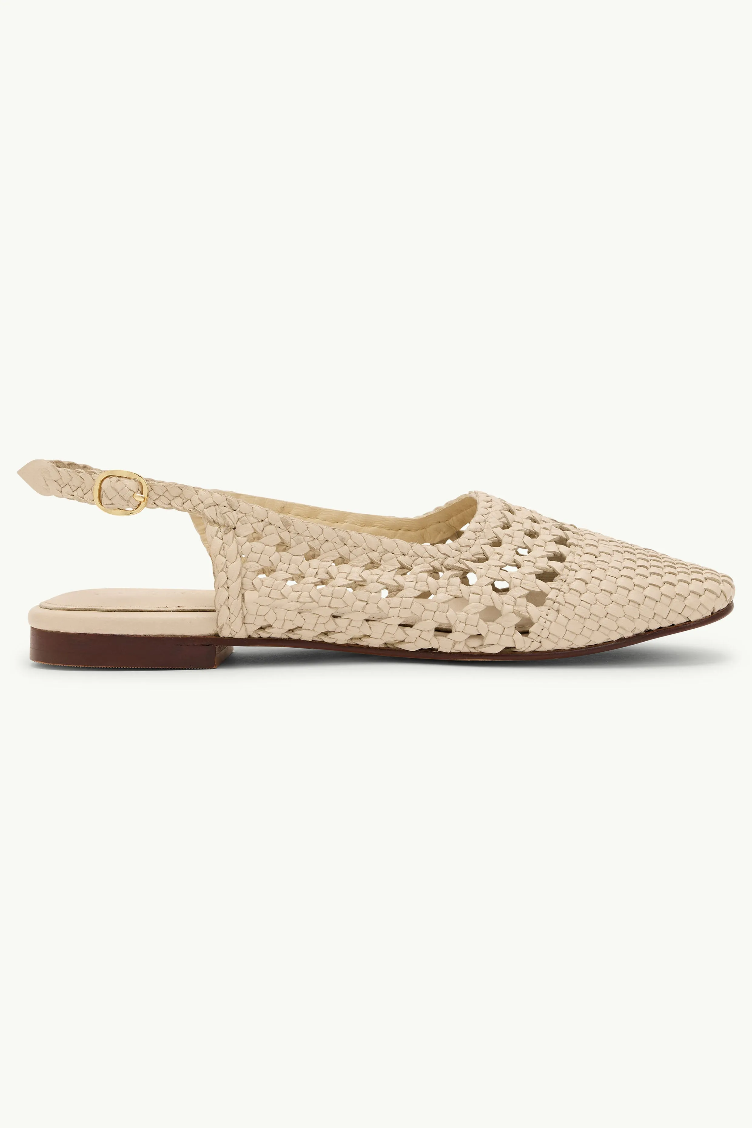 Ivory Woven Leather Slingback Flats sold by Nobody's Child product image thumbnail 4