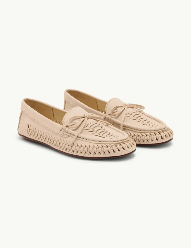 Ivory Leather Loafers made by Nobody's Child
