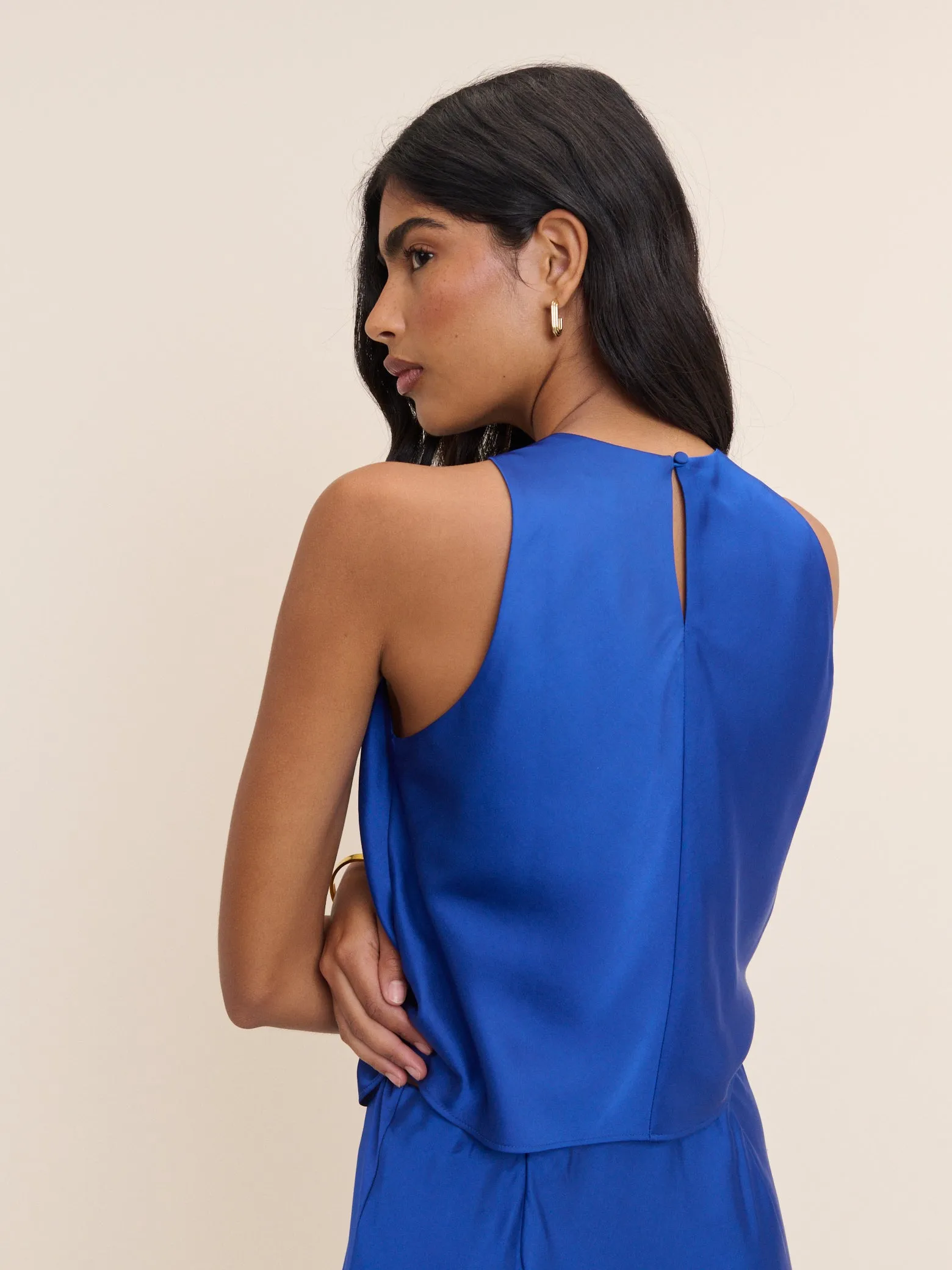 Electric Blue Cowl Neck Top sold by Nobody's Child product image thumbnail 5