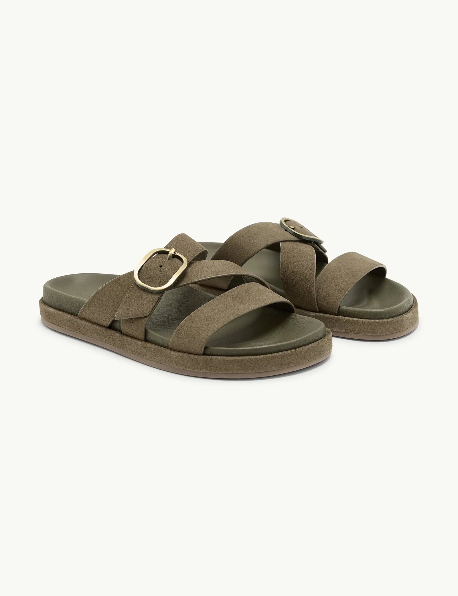 Khaki Suede Sandals sold by Nobody's Child