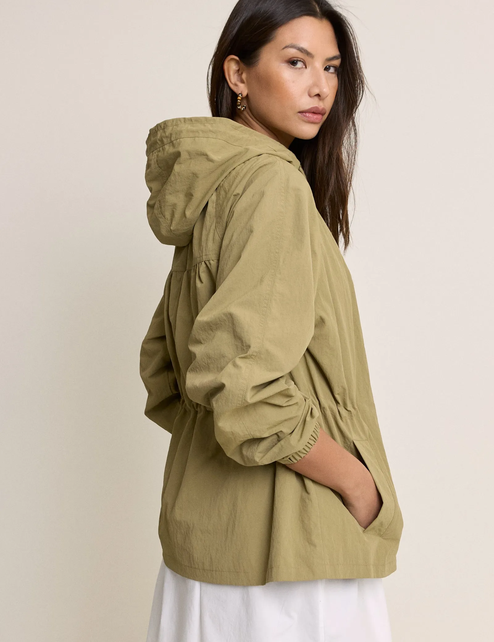 Khaki Elasticated Waist Hooded Parka sold by Nobody's Child product image thumbnail 4