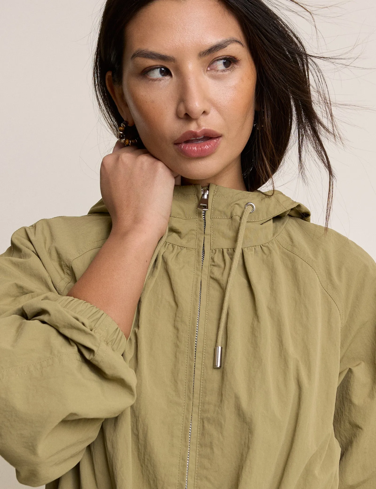 Khaki Elasticated Waist Hooded Parka sold by Nobody's Child product image thumbnail 3
