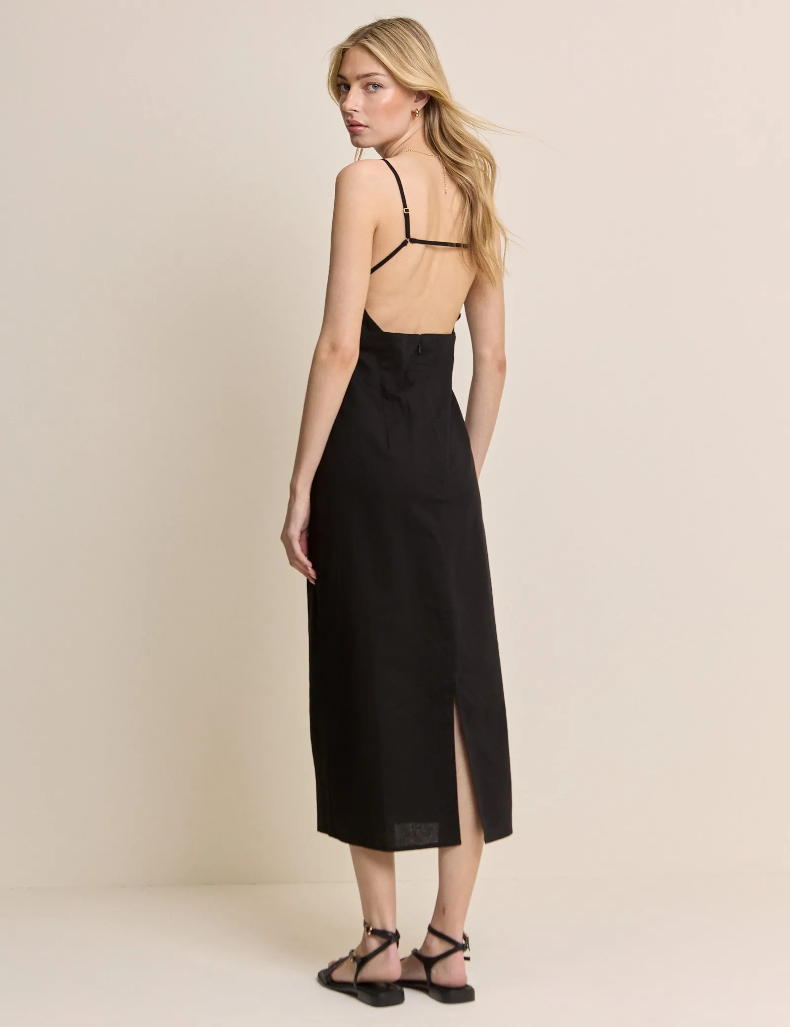 Black Square Neck Payson Midi Dress sold by Nobody's Child product image thumbnail 5