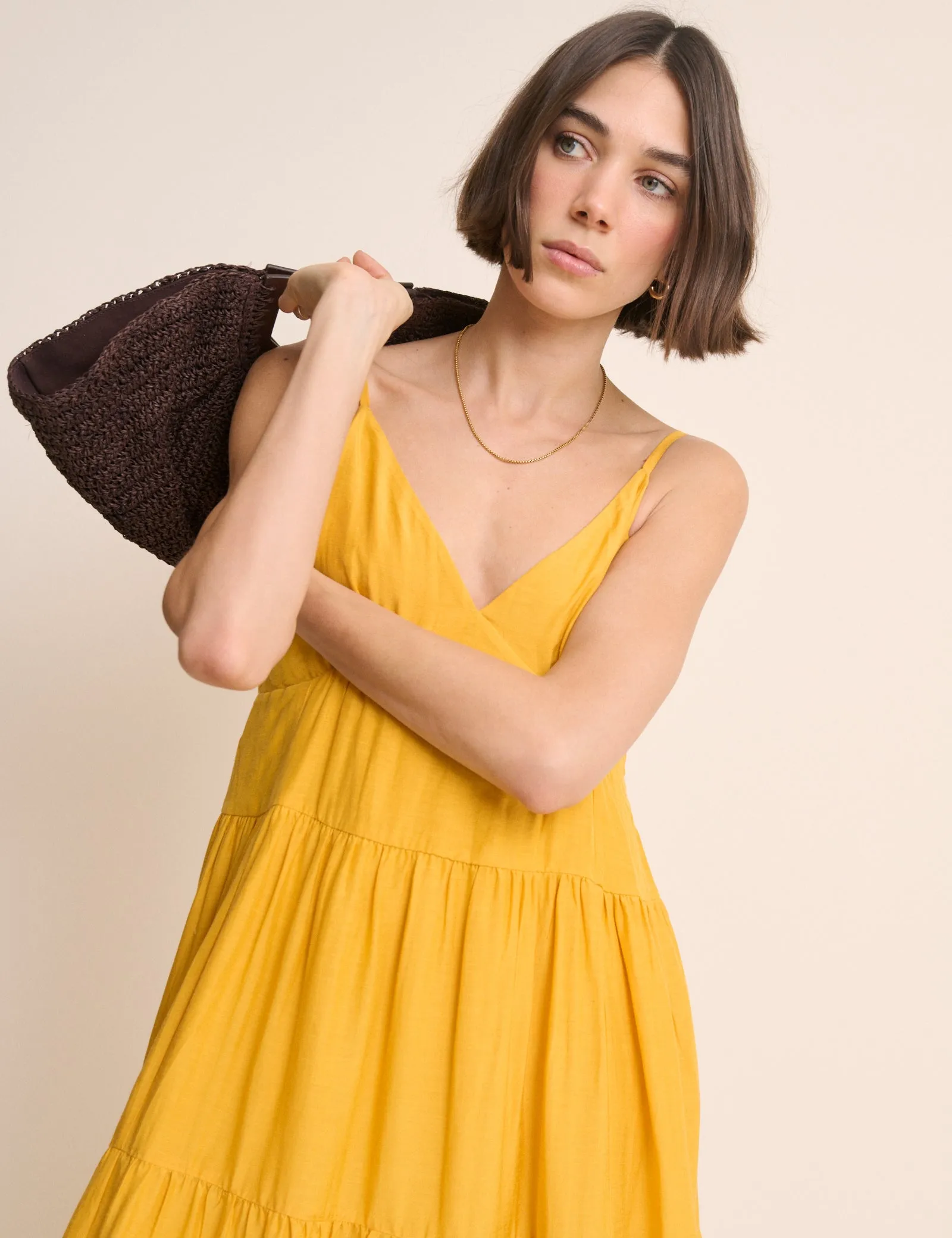 Yellow Tiered Thea Maxi Dress sold by Nobody's Child product image thumbnail 3