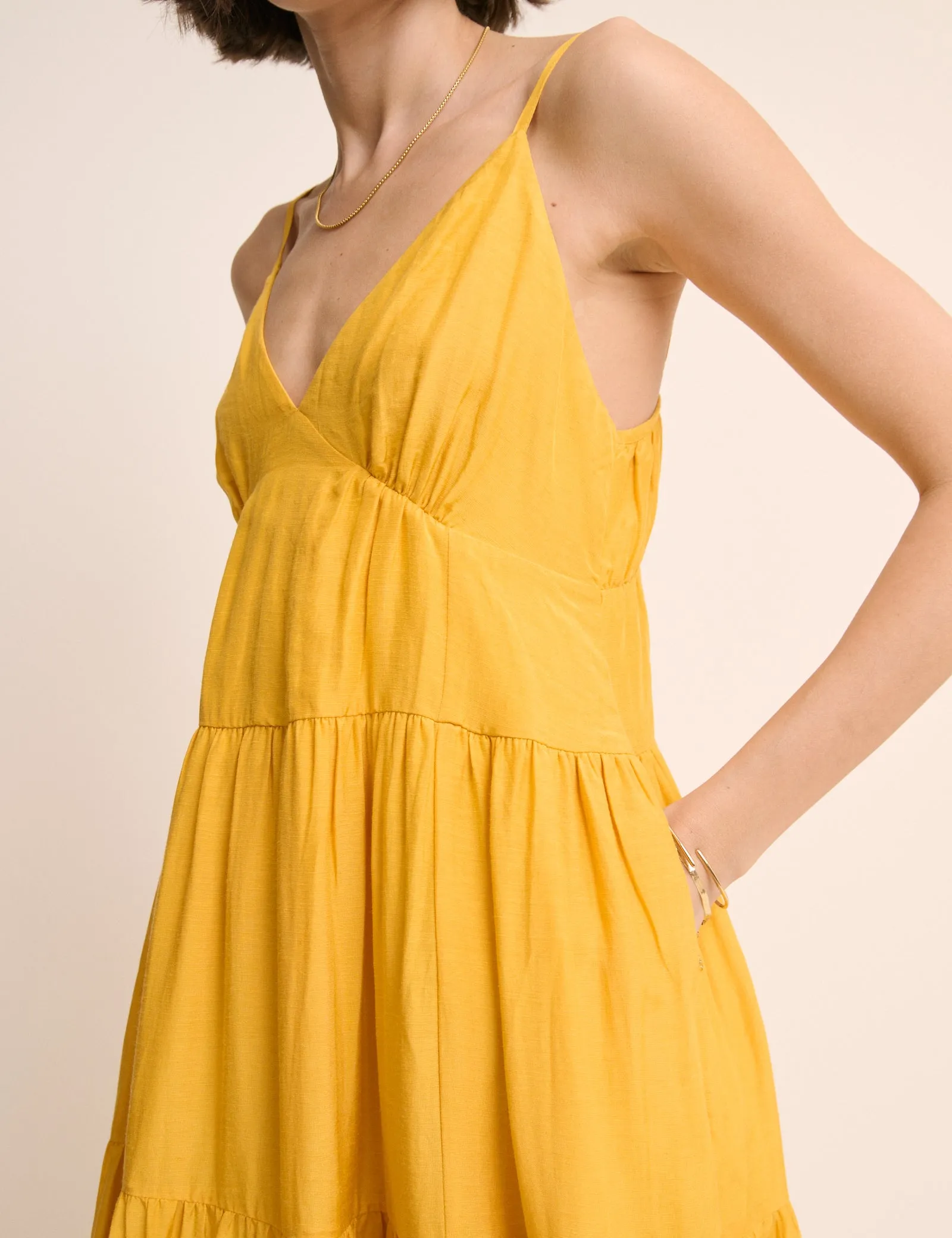 Yellow Tiered Thea Maxi Dress sold by Nobody's Child product image thumbnail 5