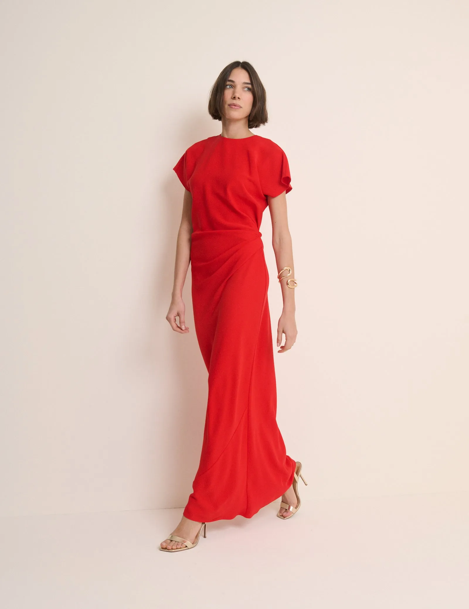 Red Asymmetric Naz Maxi Dress sold by Nobody's Child product image thumbnail 2