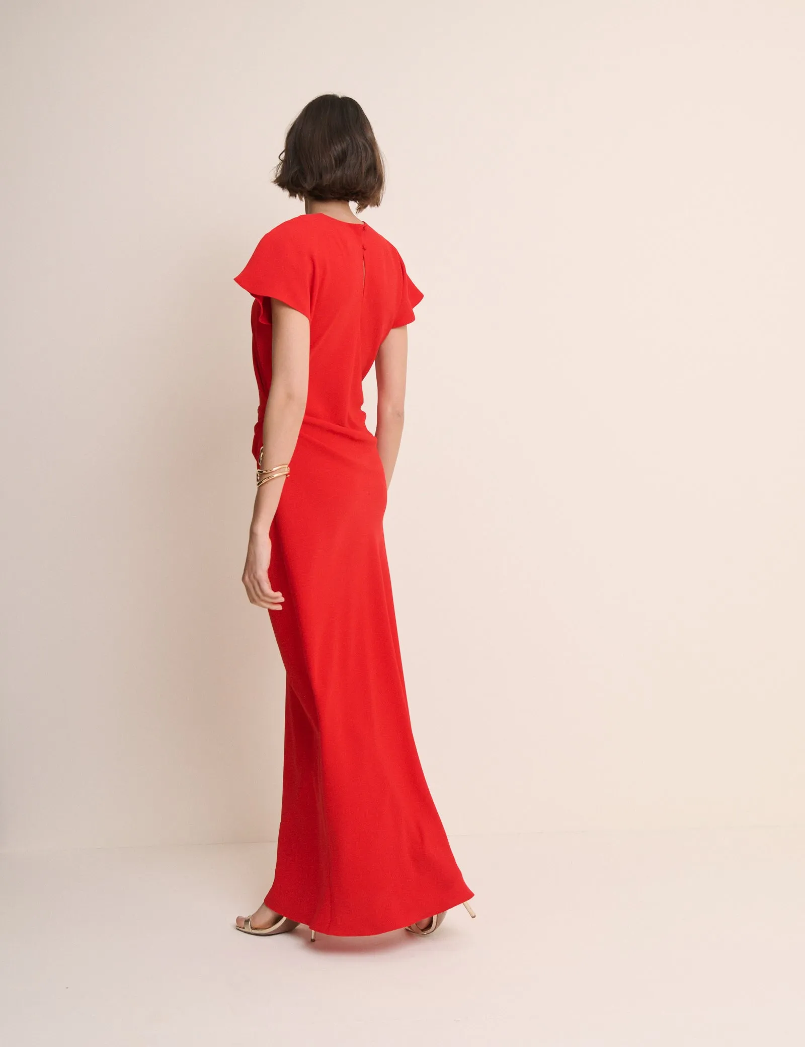 Red Asymmetric Naz Maxi Dress sold by Nobody's Child product image thumbnail 5