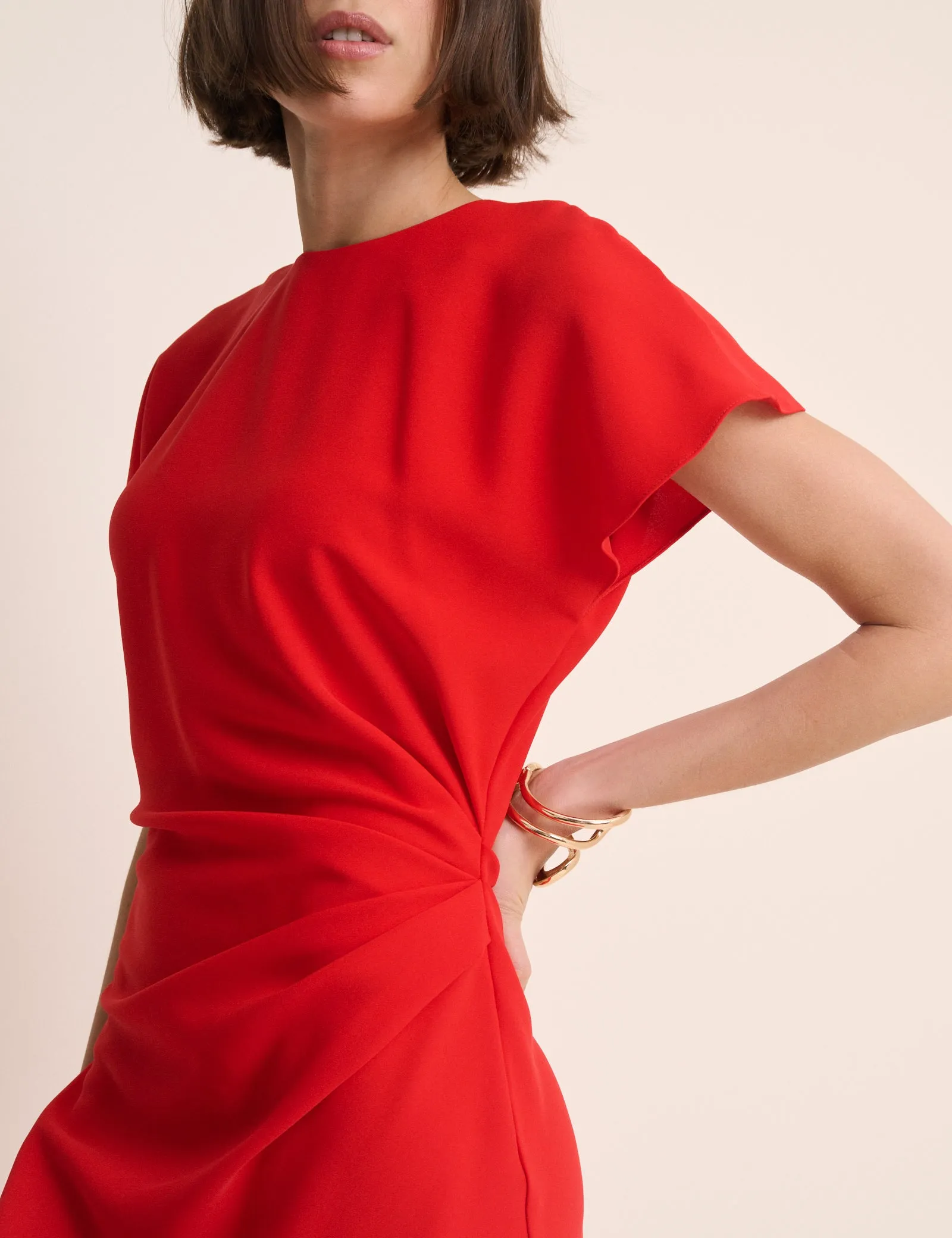 Red Asymmetric Naz Maxi Dress sold by Nobody's Child product image thumbnail 3