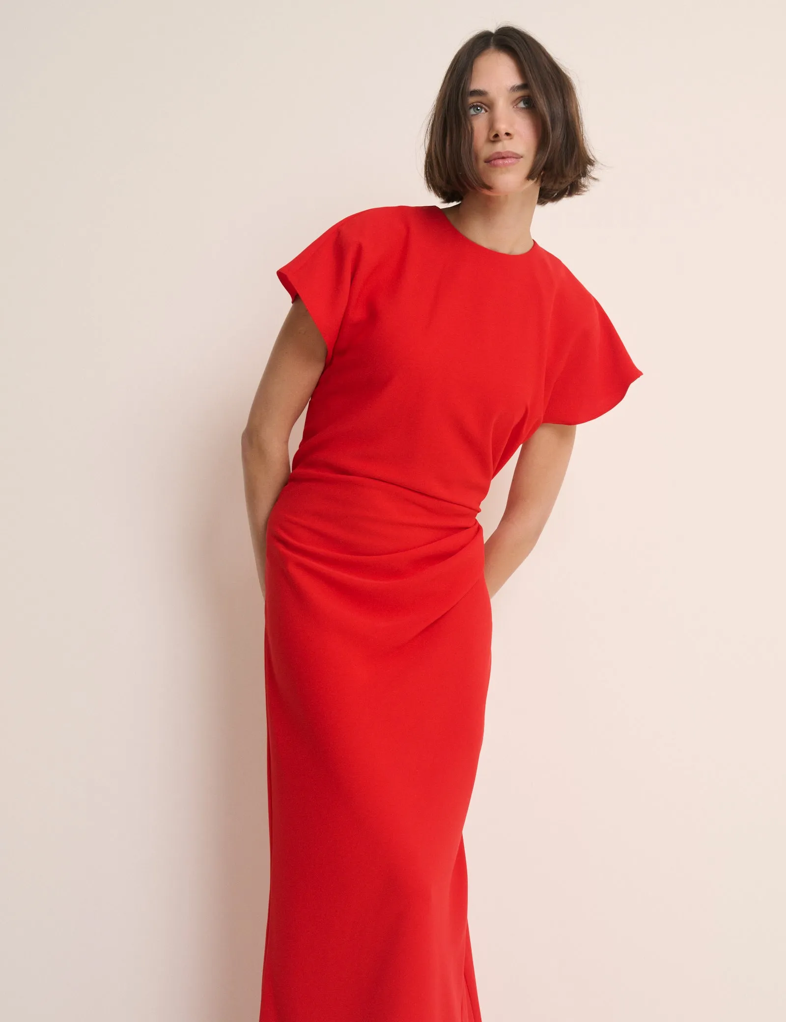 Red Asymmetric Naz Maxi Dress sold by Nobody's Child product image thumbnail 4
