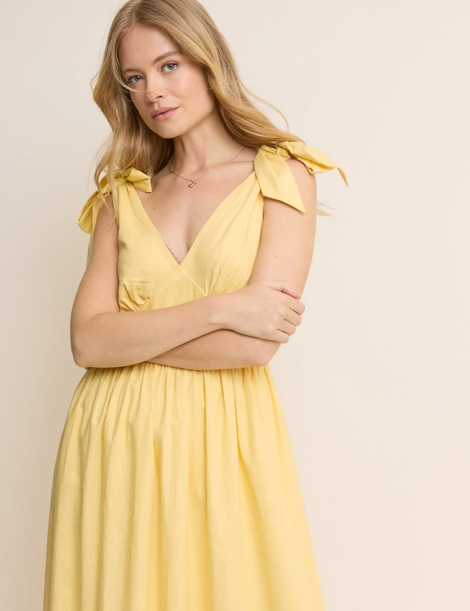 Yellow Tiered Coen Midi Dress sold by Nobody's Child product image thumbnail 4
