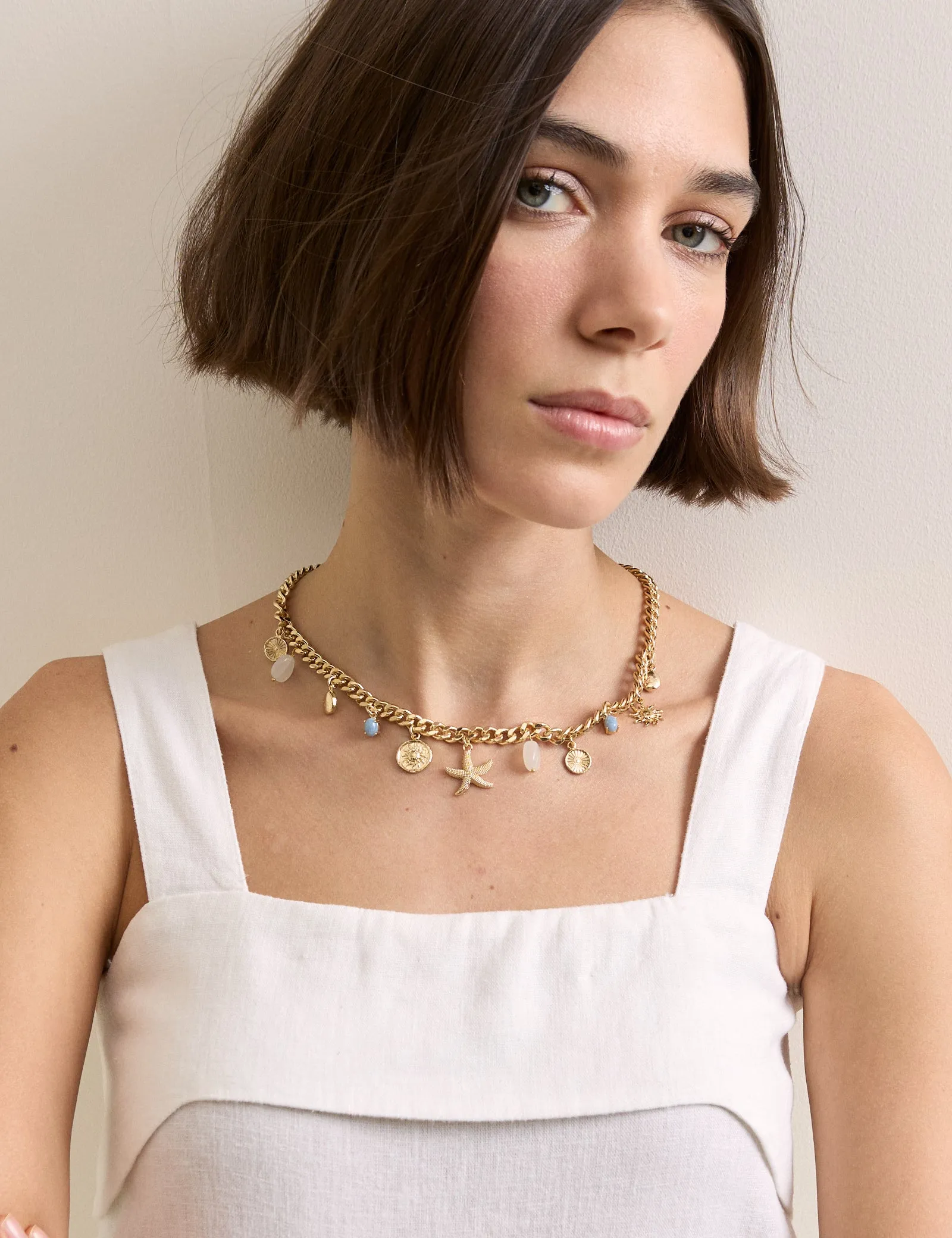 Gold Plated Summer Charm Necklace sold by Nobody's Child product image thumbnail 2