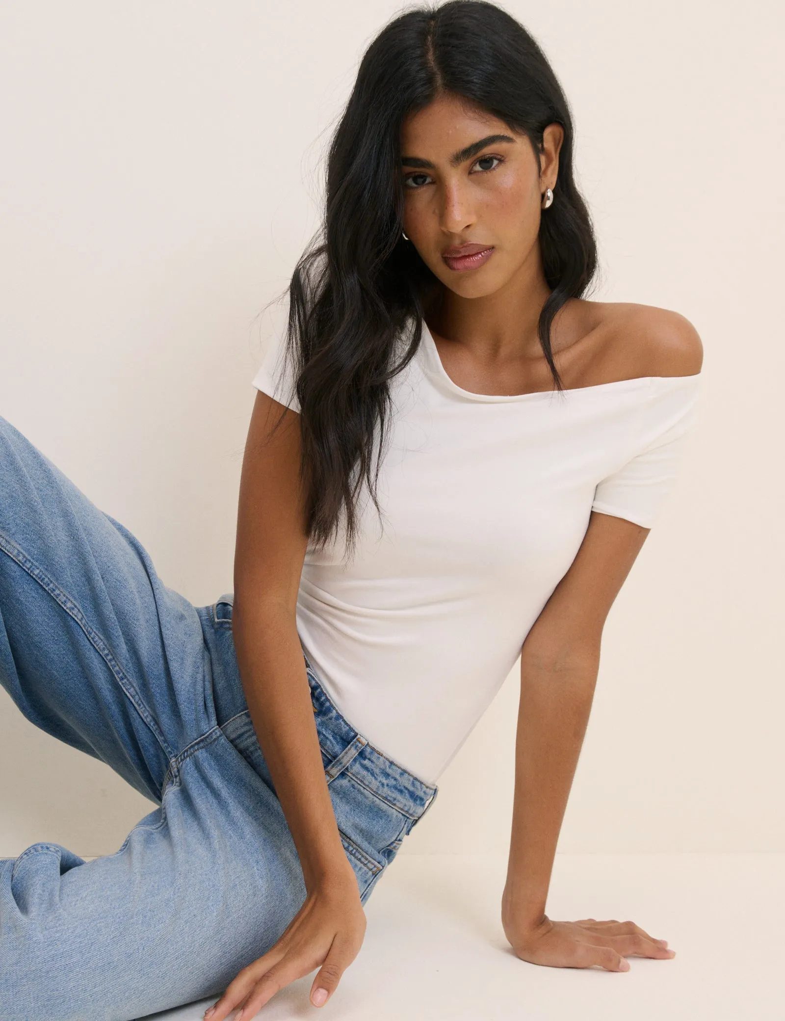 White Bardot Short Sleeve Top sold by Nobody's Child product image thumbnail 4