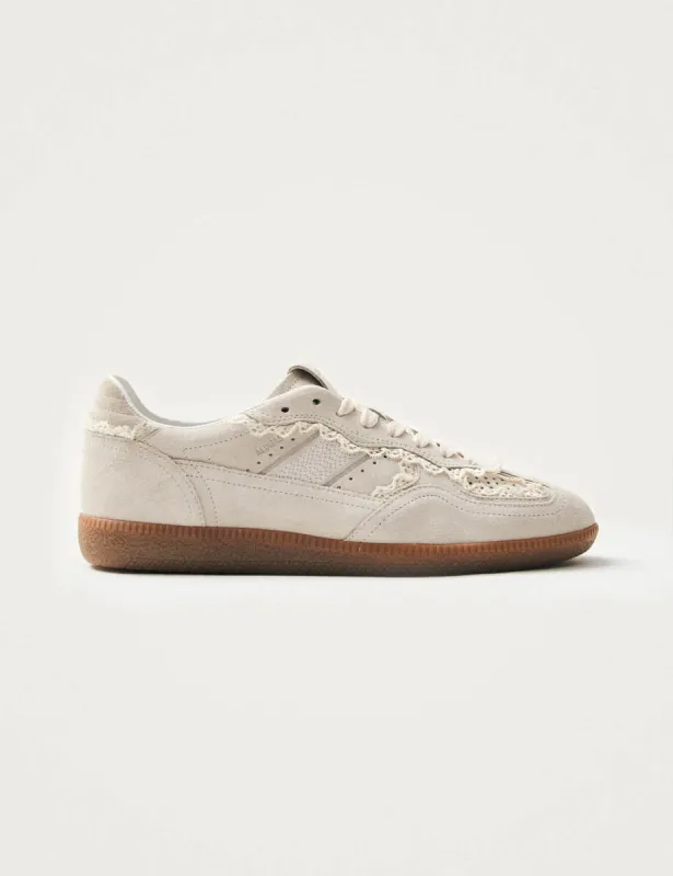 Alohas Cream Rife Crochet Leather Sneakers made by Nobody's Child