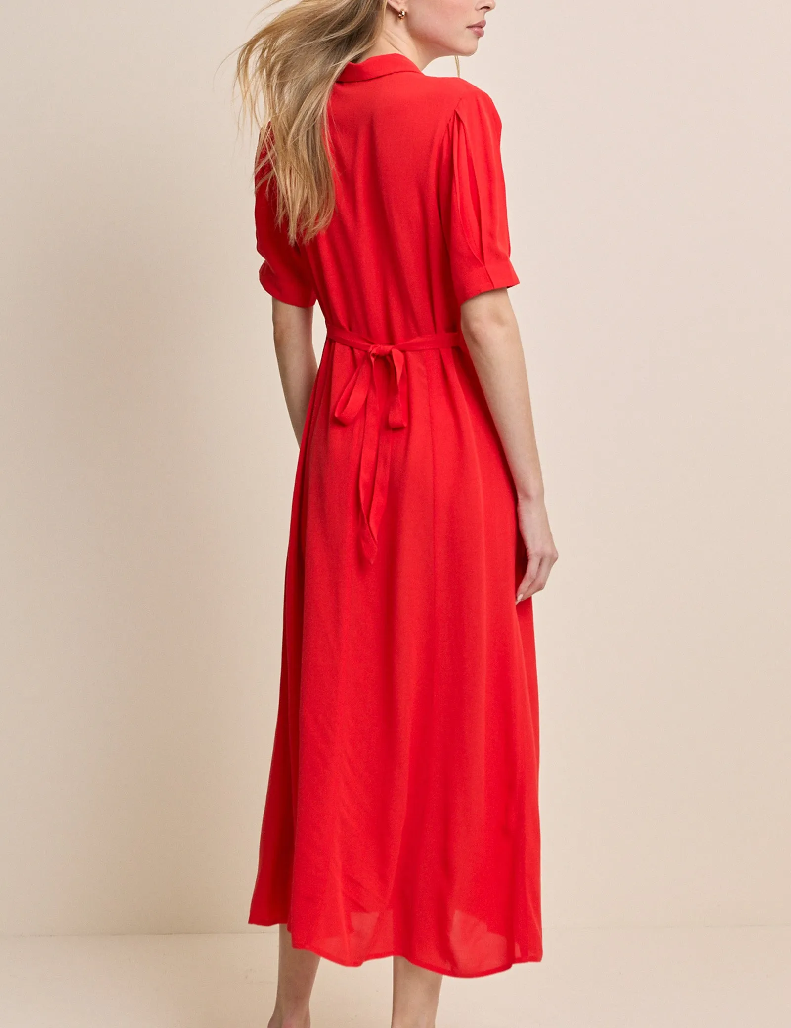 Red Collared Chrissy Midi Dress sold by Nobody's Child product image thumbnail 5