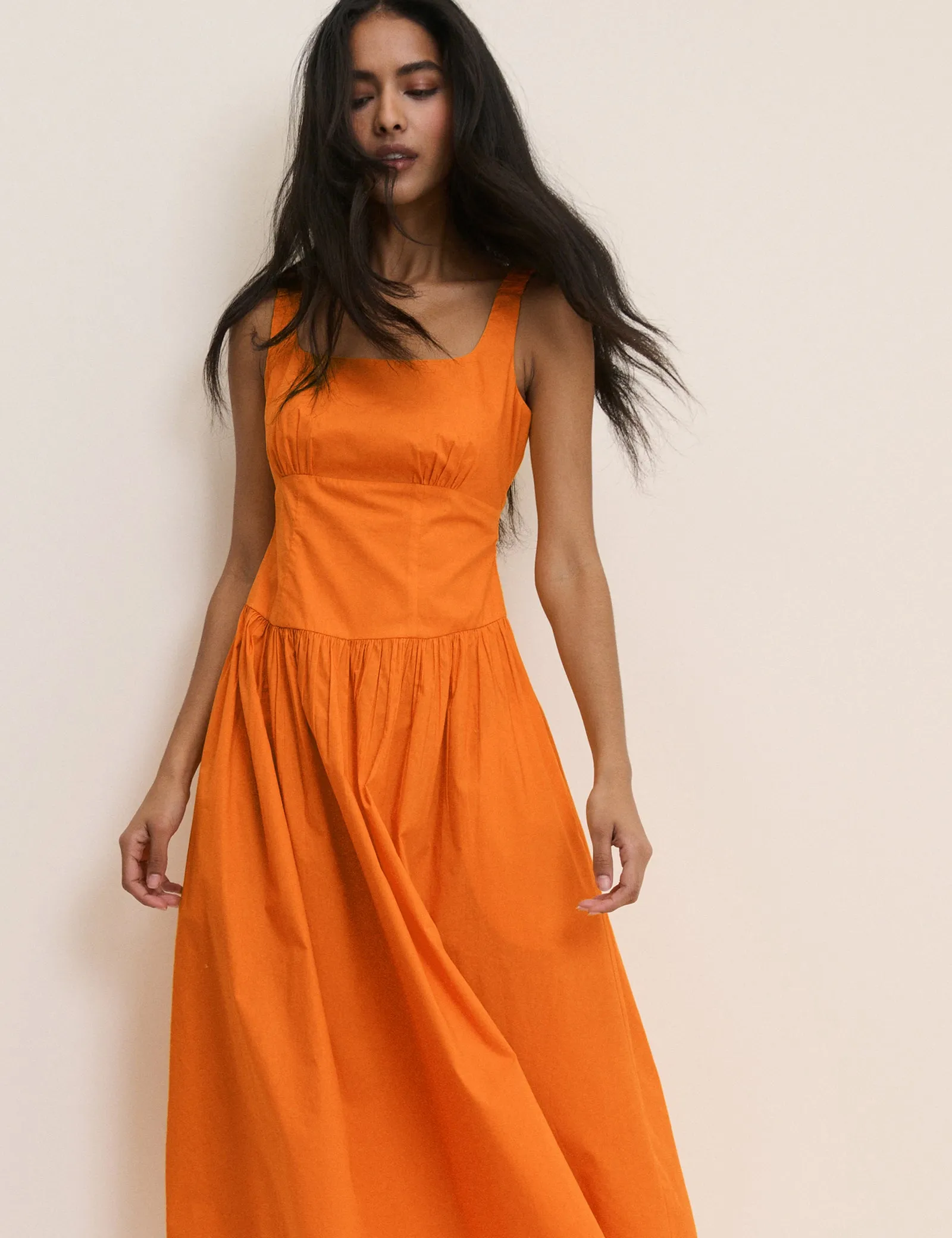 Orange Panelled Soraya Midi Dress sold by Nobody's Child product image thumbnail 3