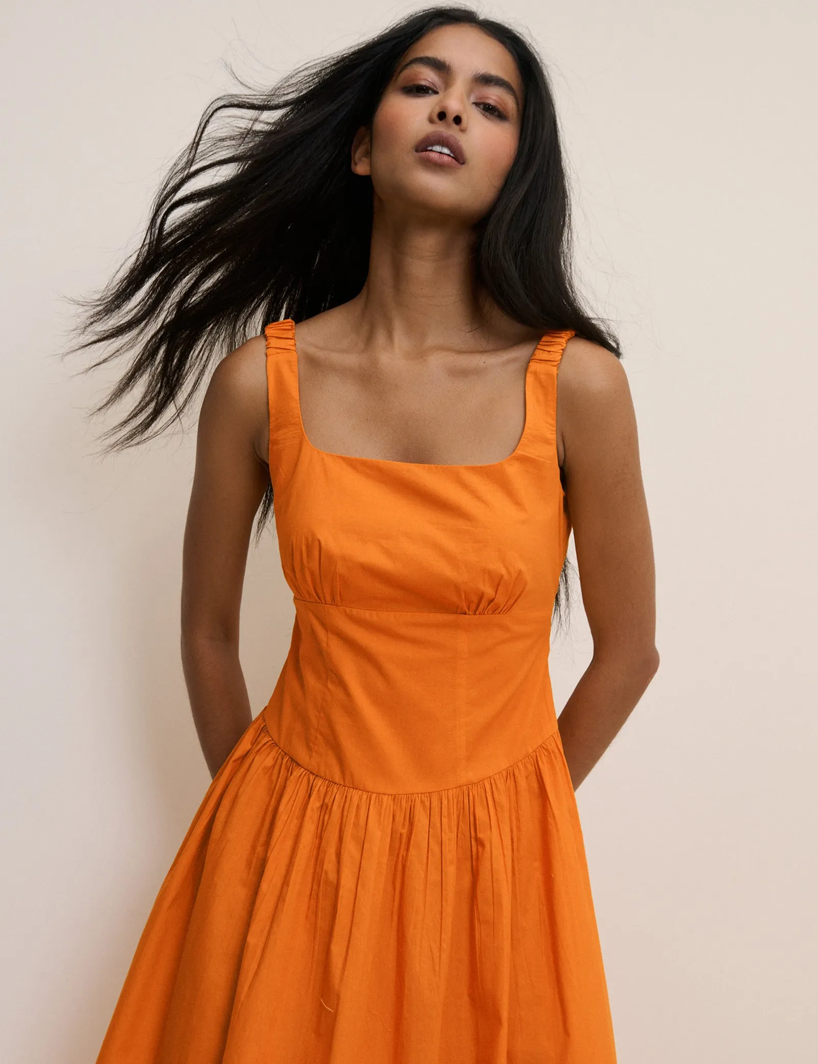 Orange Panelled Soraya Midi Dress sold by Nobody's Child product image thumbnail 2